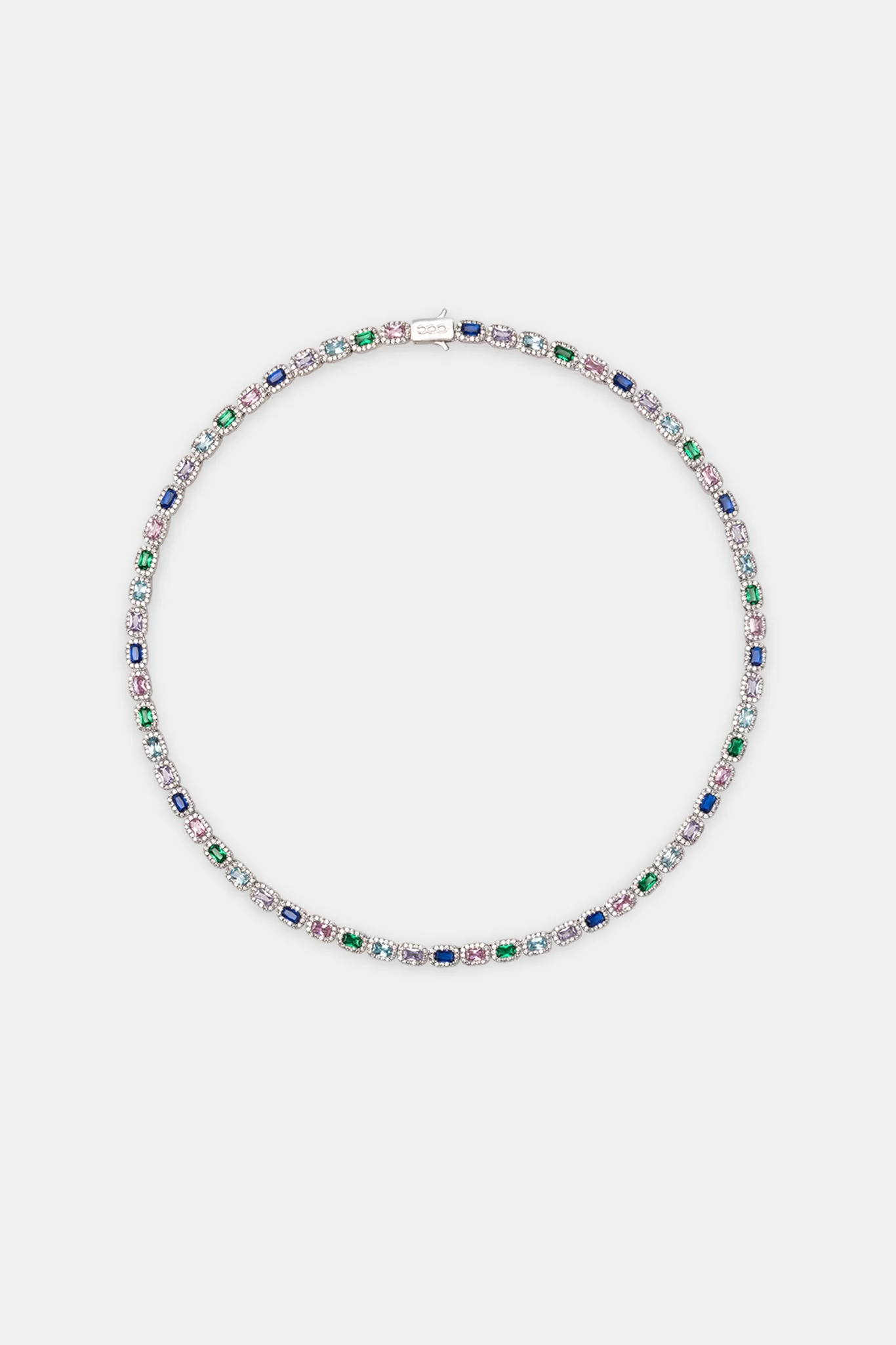 Multi Colour Iced Bezel Chain - 6mm - Image 3