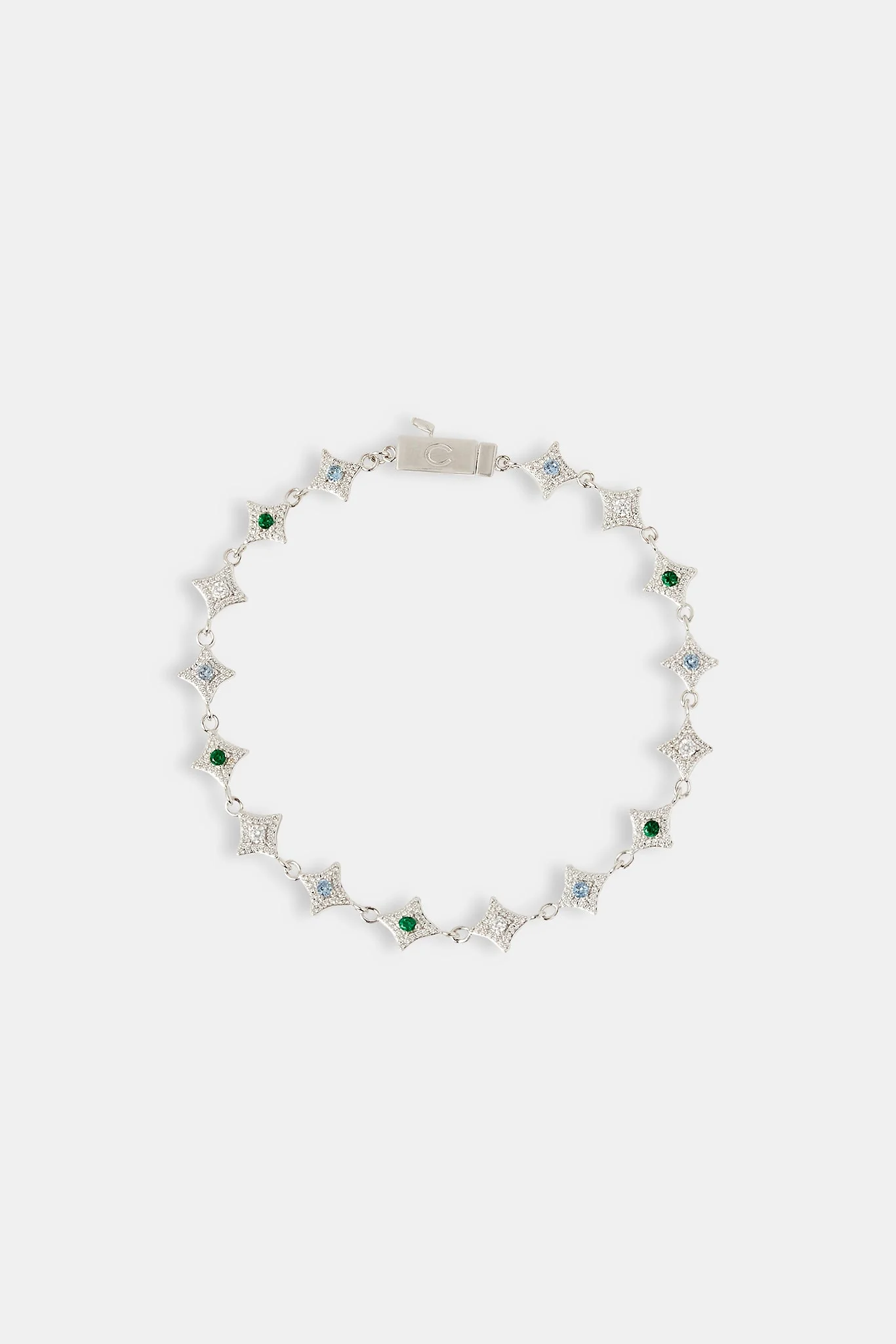 Multi Colour Iced Star Bracelet - 6mm - Image 2