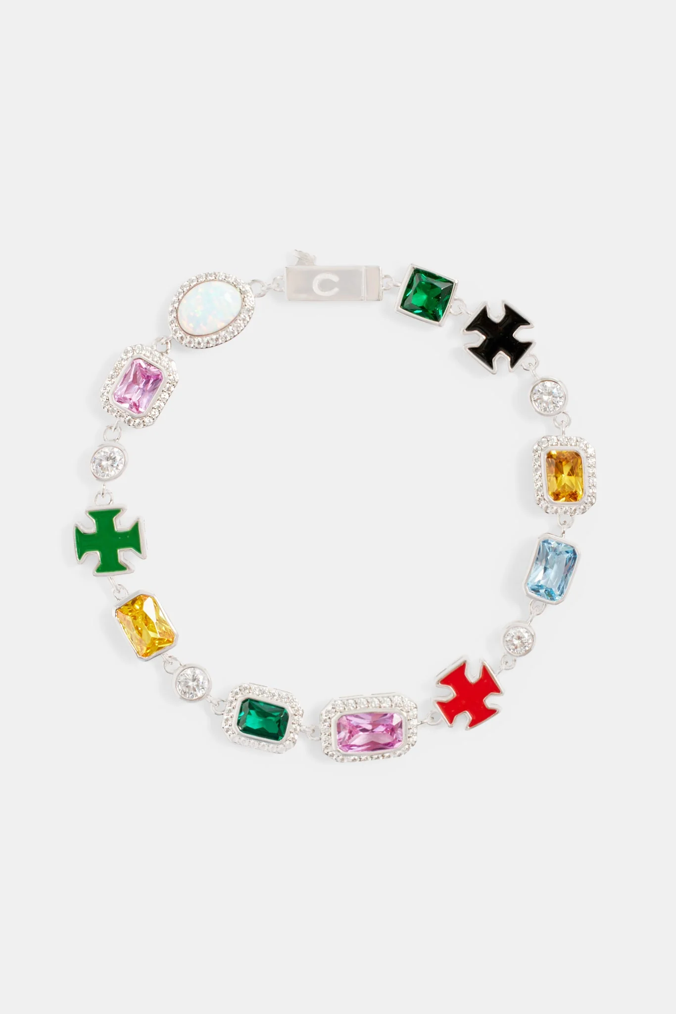 Multi Gemstone Motif Bracelet - 10mm - Image 2