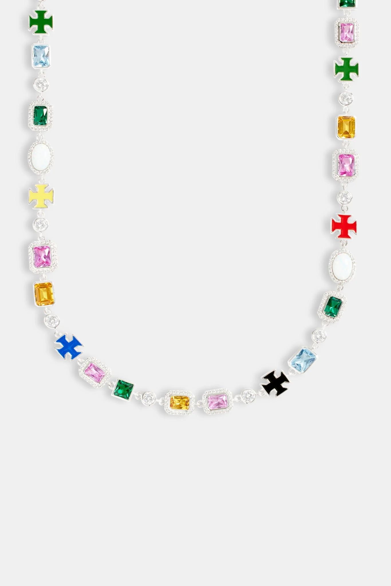 Multi Gemstone Motif Necklace - 10mm - Image 2