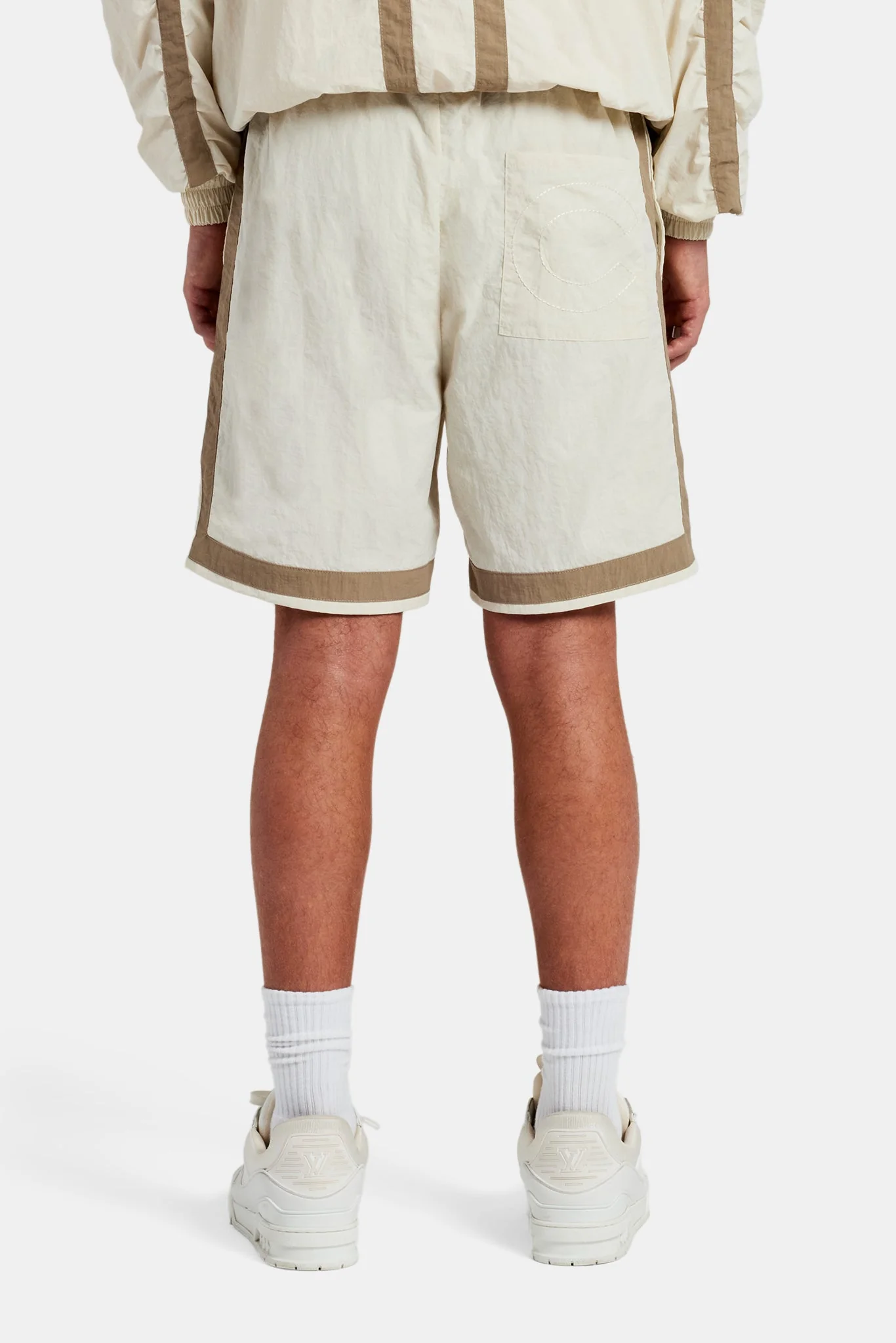 Nylon Colour Block Regular Short - Off White - Image 3