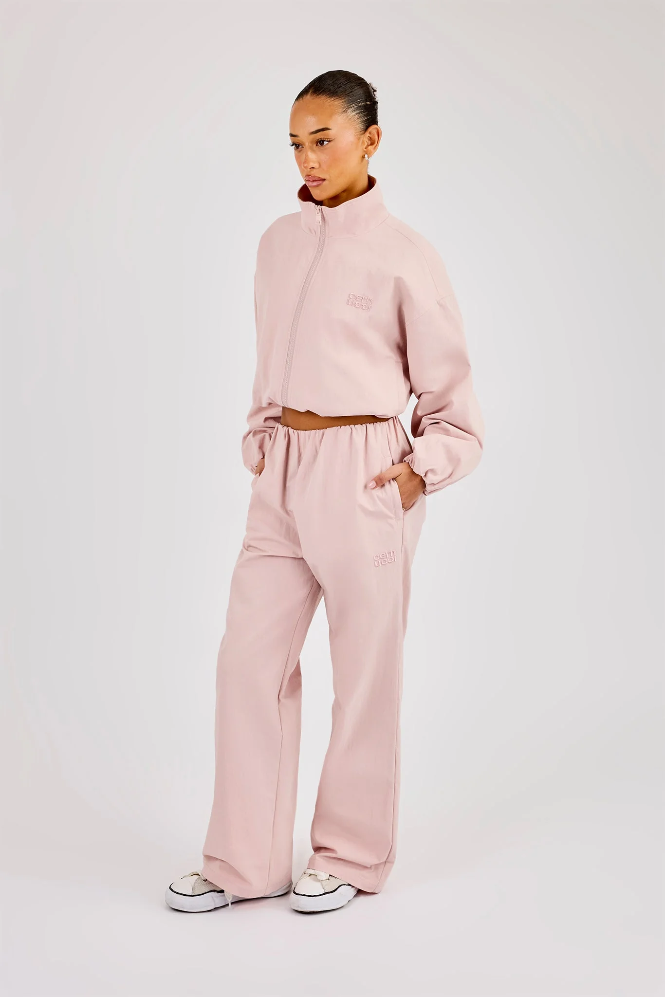 Nylon Waistbandless Jogger - Light Pink - Image 4