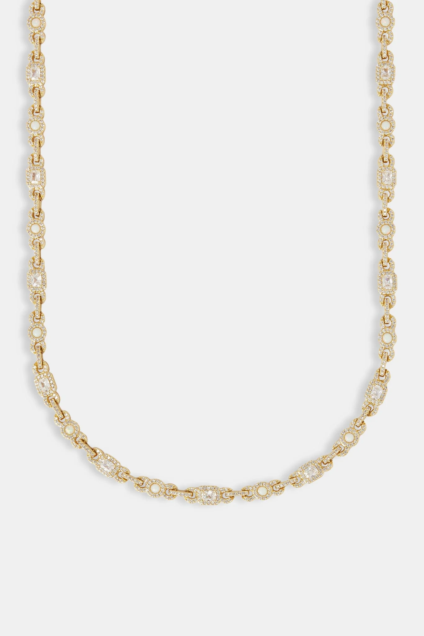 Opal & Baguette Chain - 5mm - Gold - Image 2