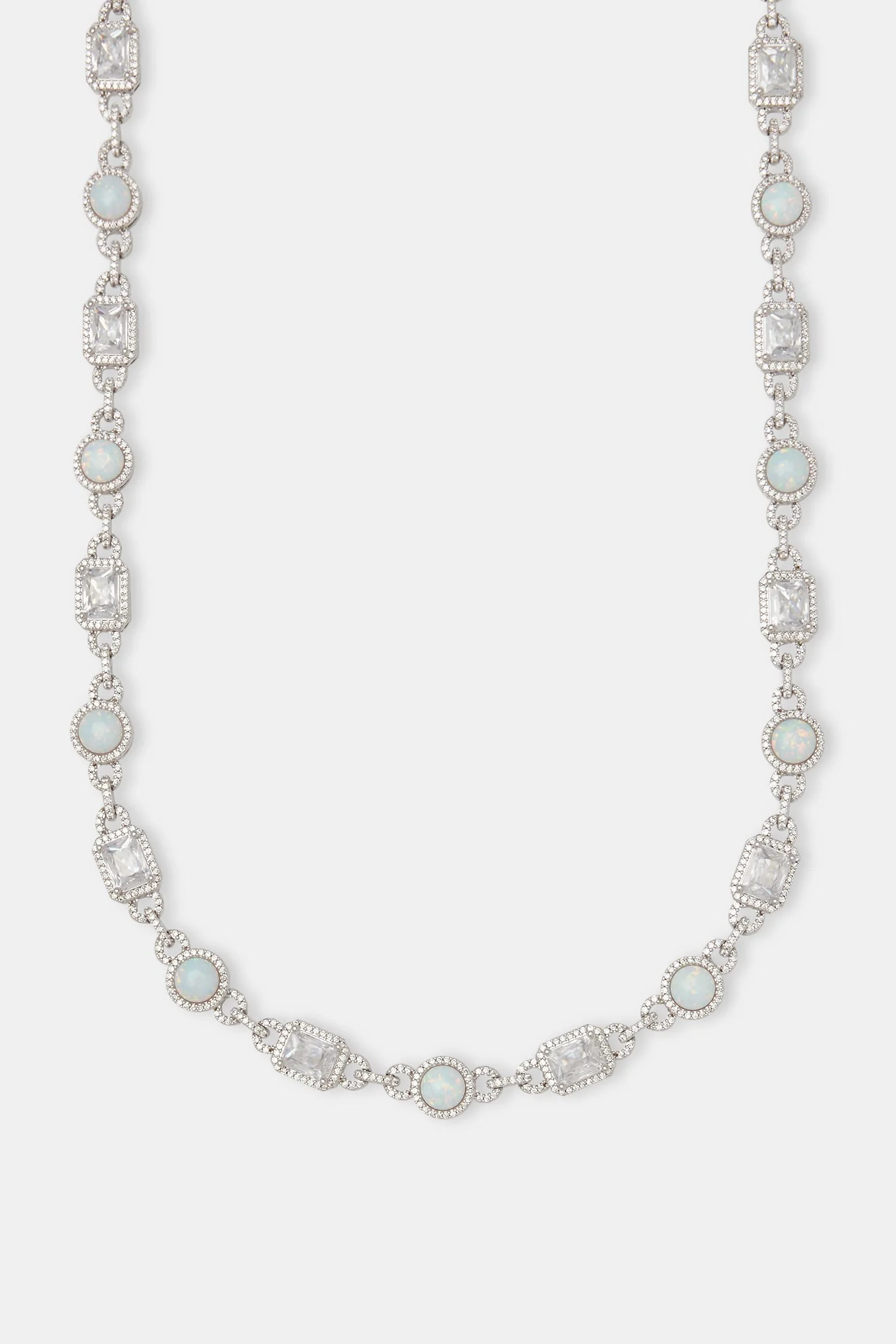 Opal & Baguette Tennis Chain - 10mm - Image 2