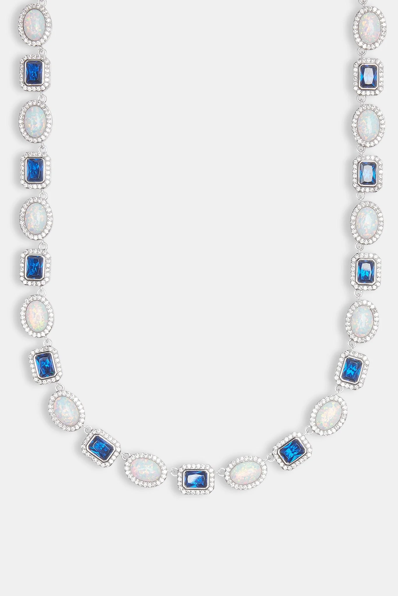 Opal & Blue Gemstone Chain & Bracelet - 10mm - Image 3