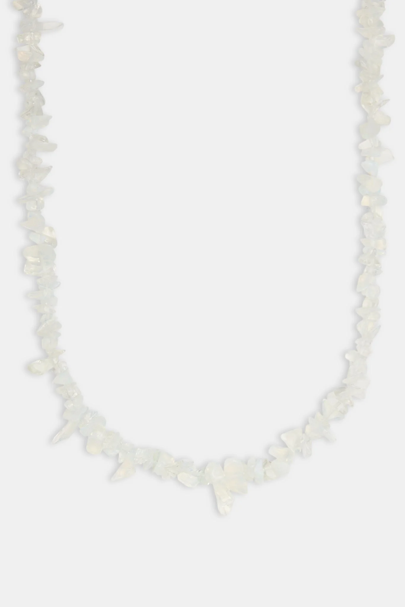 Opal Shard Bead Necklace - White - 6mm - Image 2