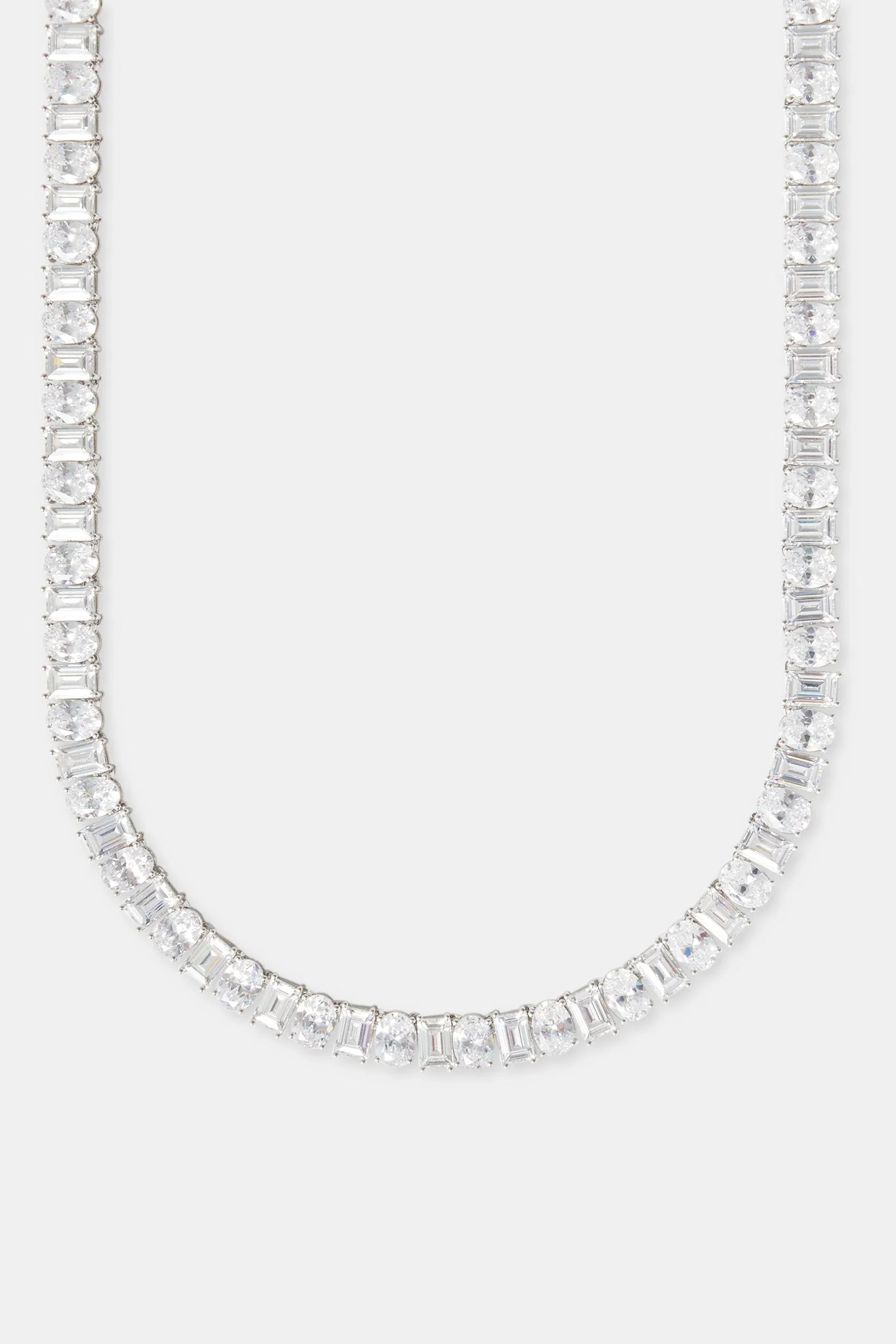 Oval & Baguette Stone Tennis Chain - 8mm - Image 2