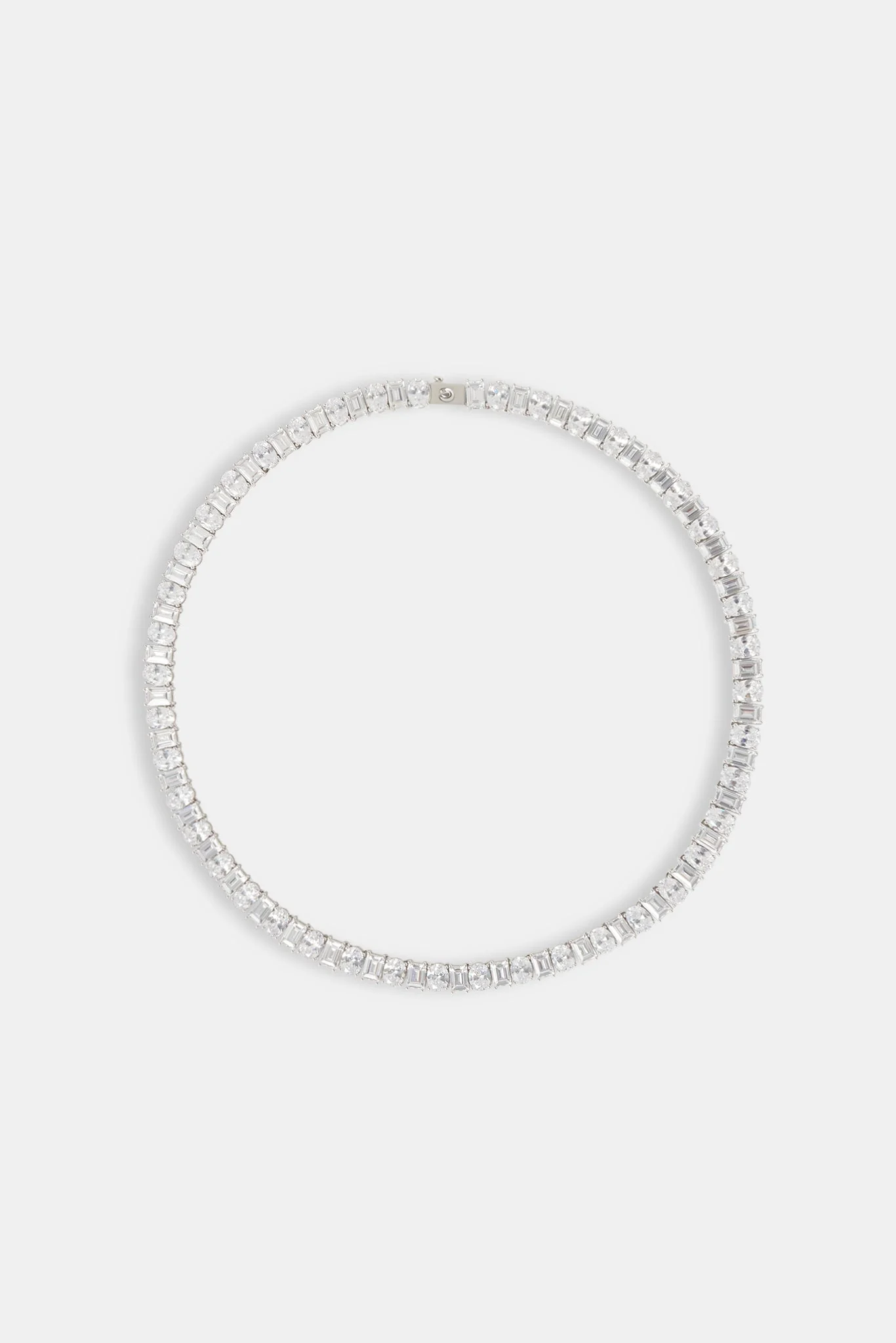 Oval & Baguette Stone Tennis Chain - 8mm - Image 4