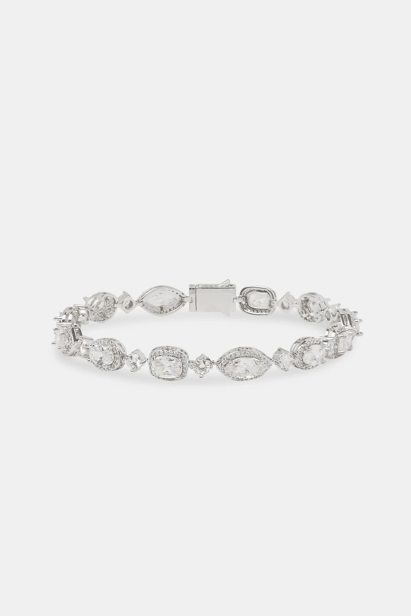 Oval & Rectangular Cluster Bracelet - 8mm - Image 2