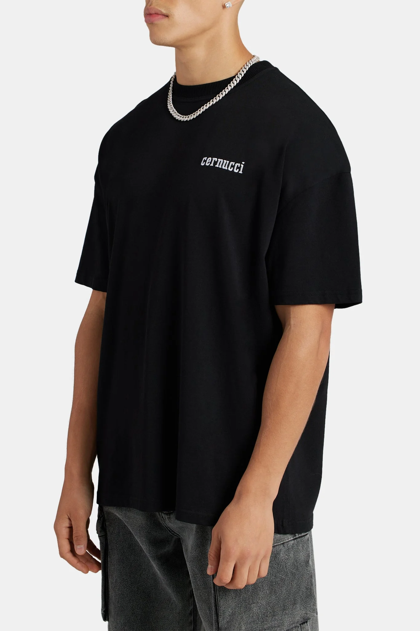 Oversized Brazil Back Graphic T-Shirt - Black - Image 4