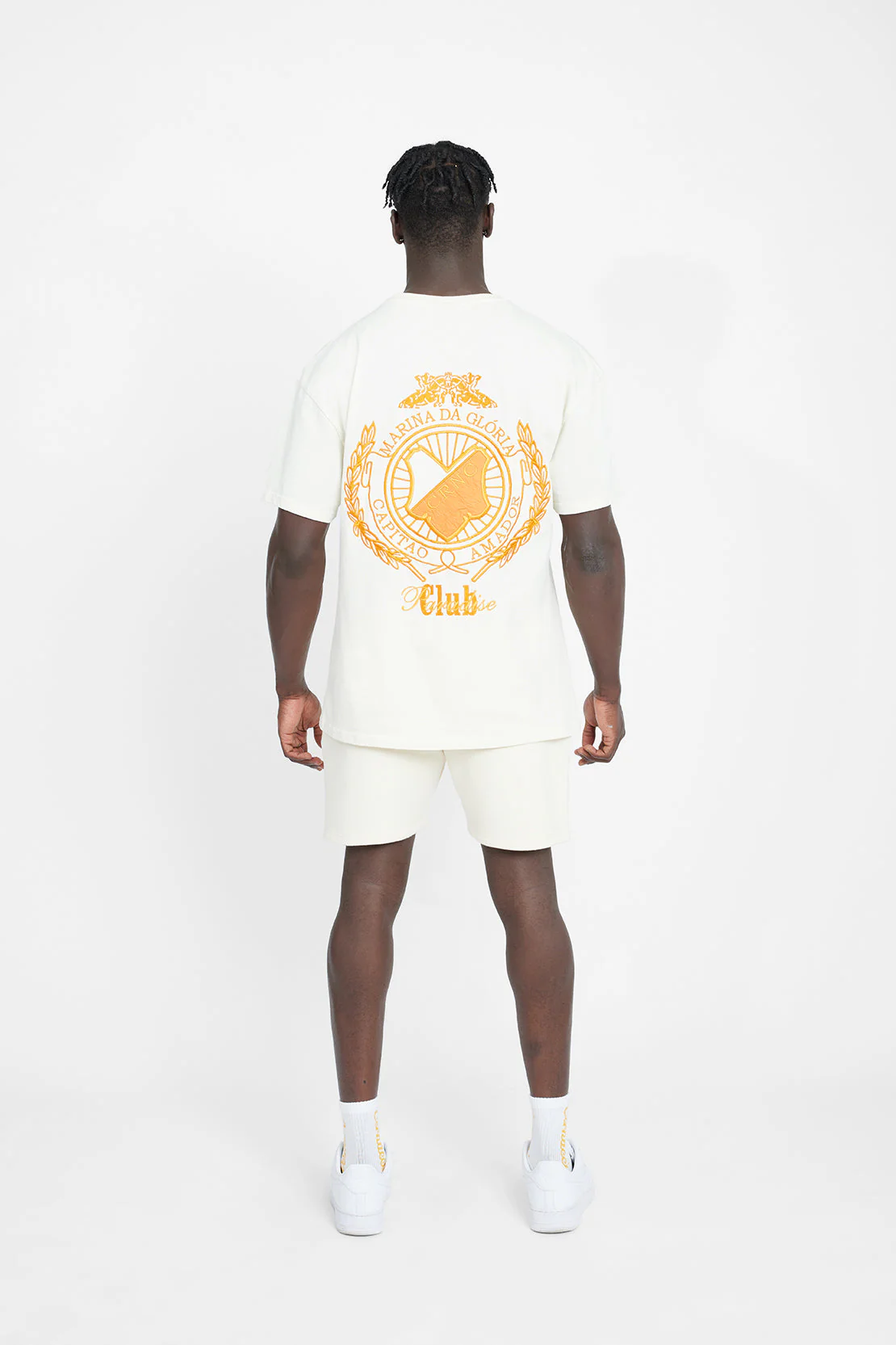 Oversized Cernucci Crest T-Shirt - Ecru - Image 5