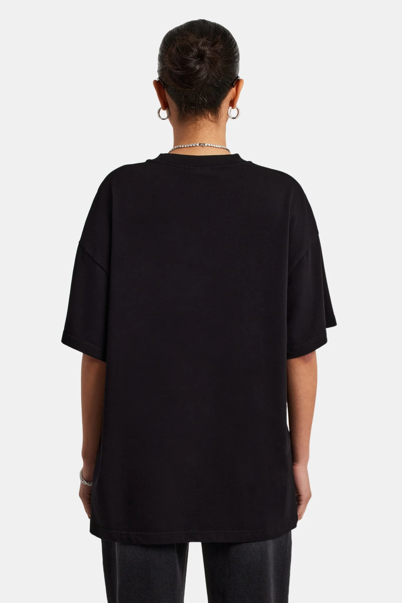 Oversized Cherry Graphic T-Shirt - Black - Image 3