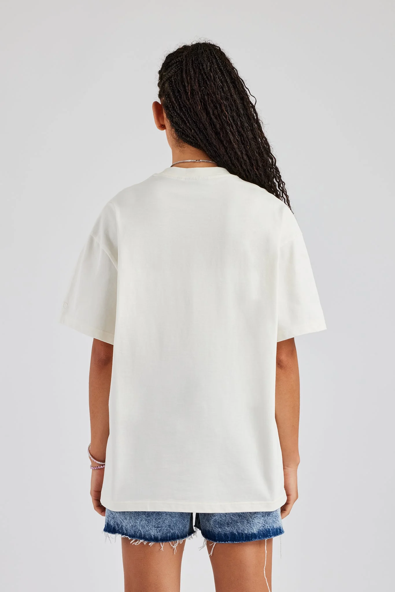 Oversized Cherry Graphic T-Shirt - Off White - Image 4