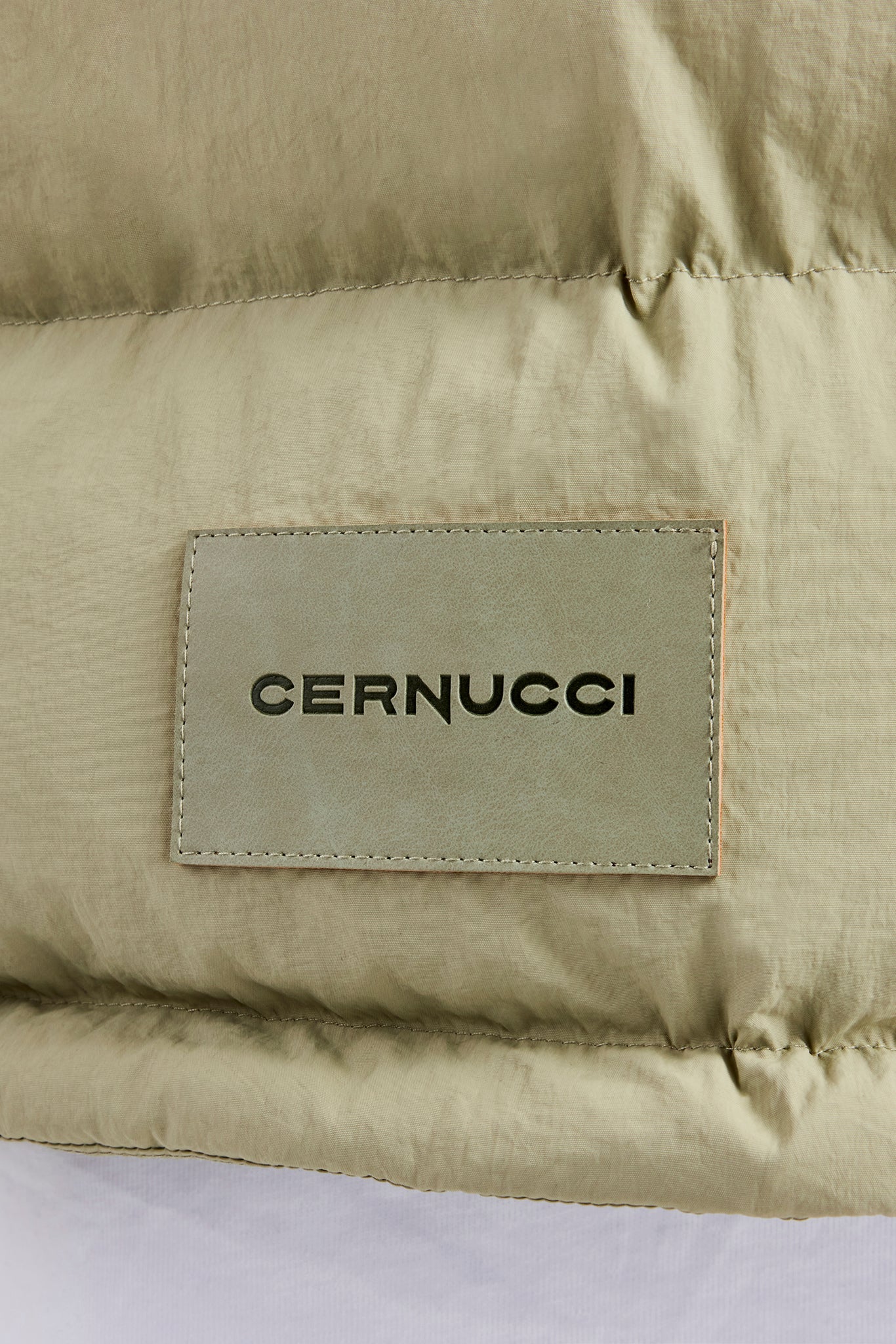 Oversized Hooded Puffer Jacket - Sage - Image 3