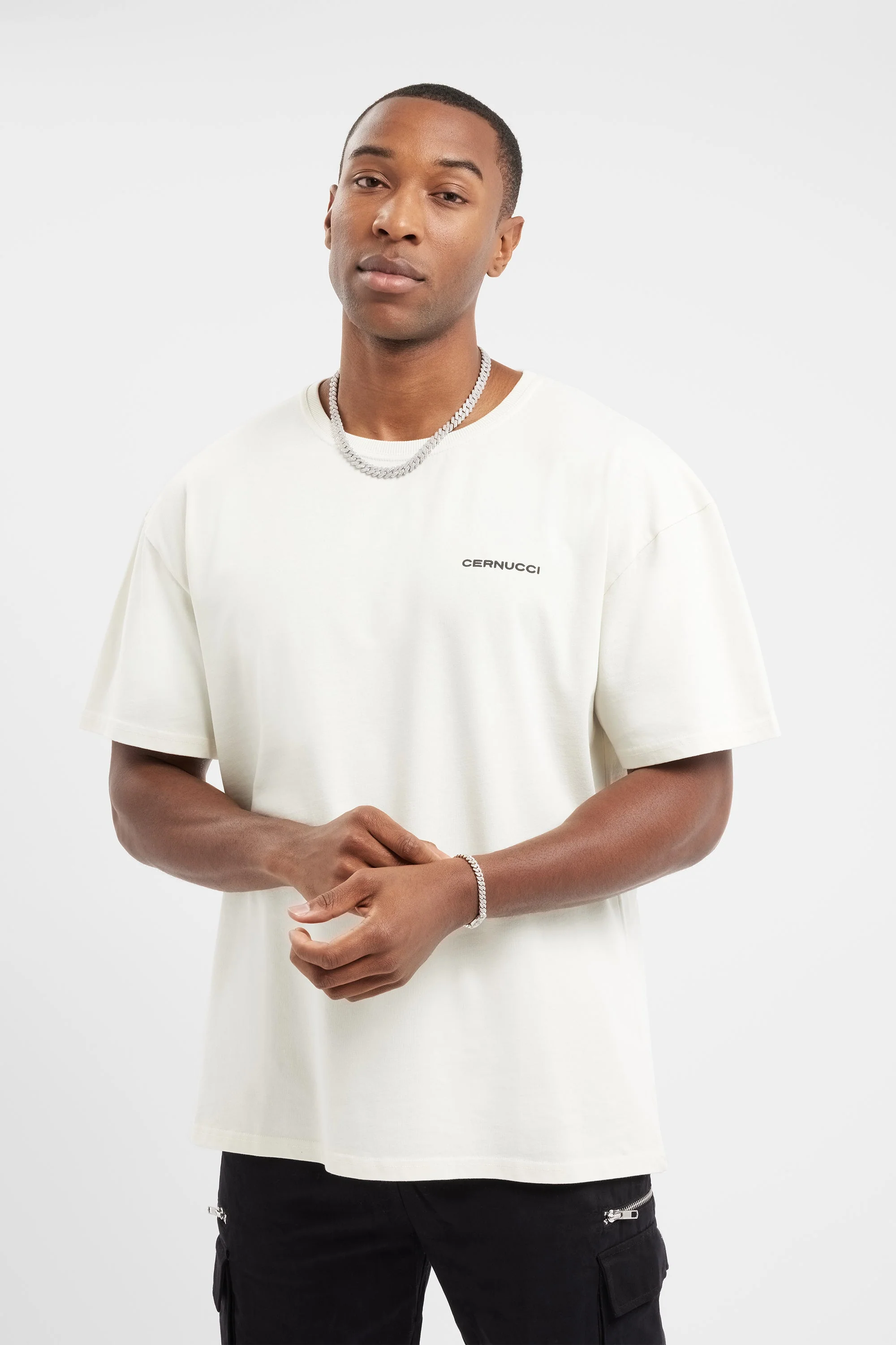 Oversized Palm T-Shirt - Cream - Image 2