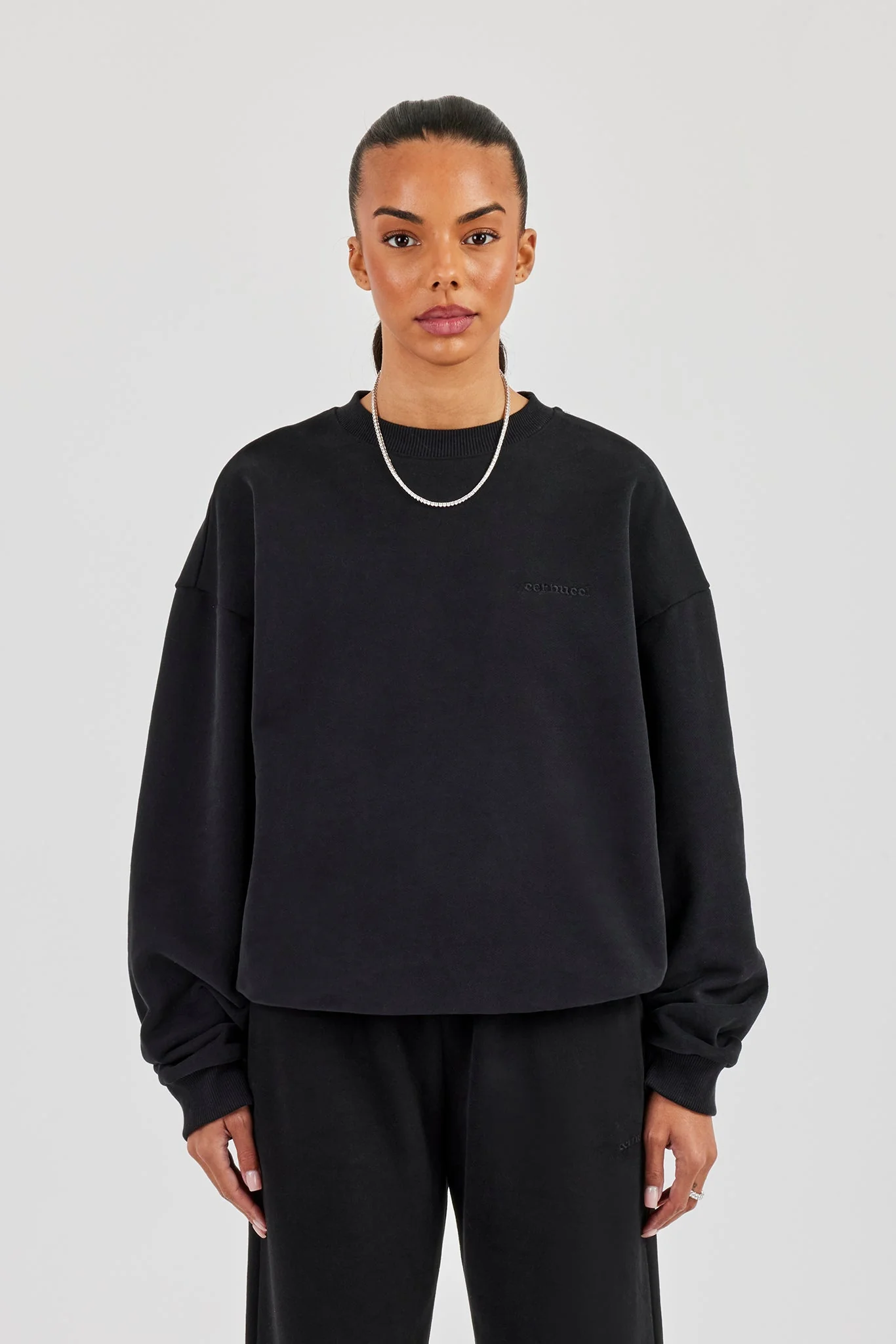 Oversized Sweater - Black - Image 3