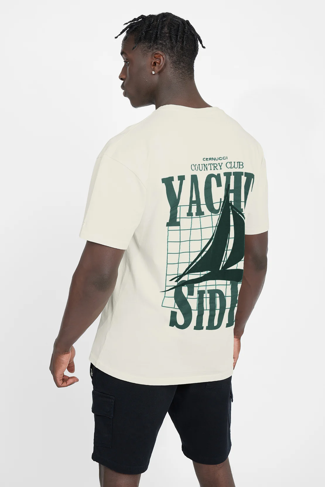 Oversized Yacht Graphic T-Shirt - Ecru - Image 4