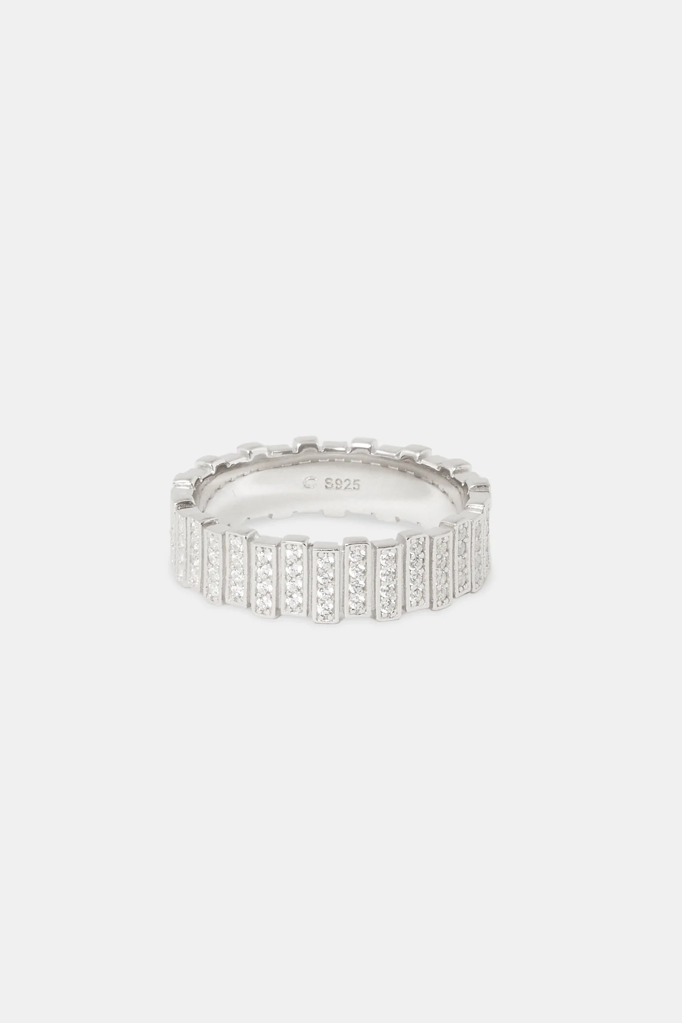 Panelled Iced Ring - White - Image 2