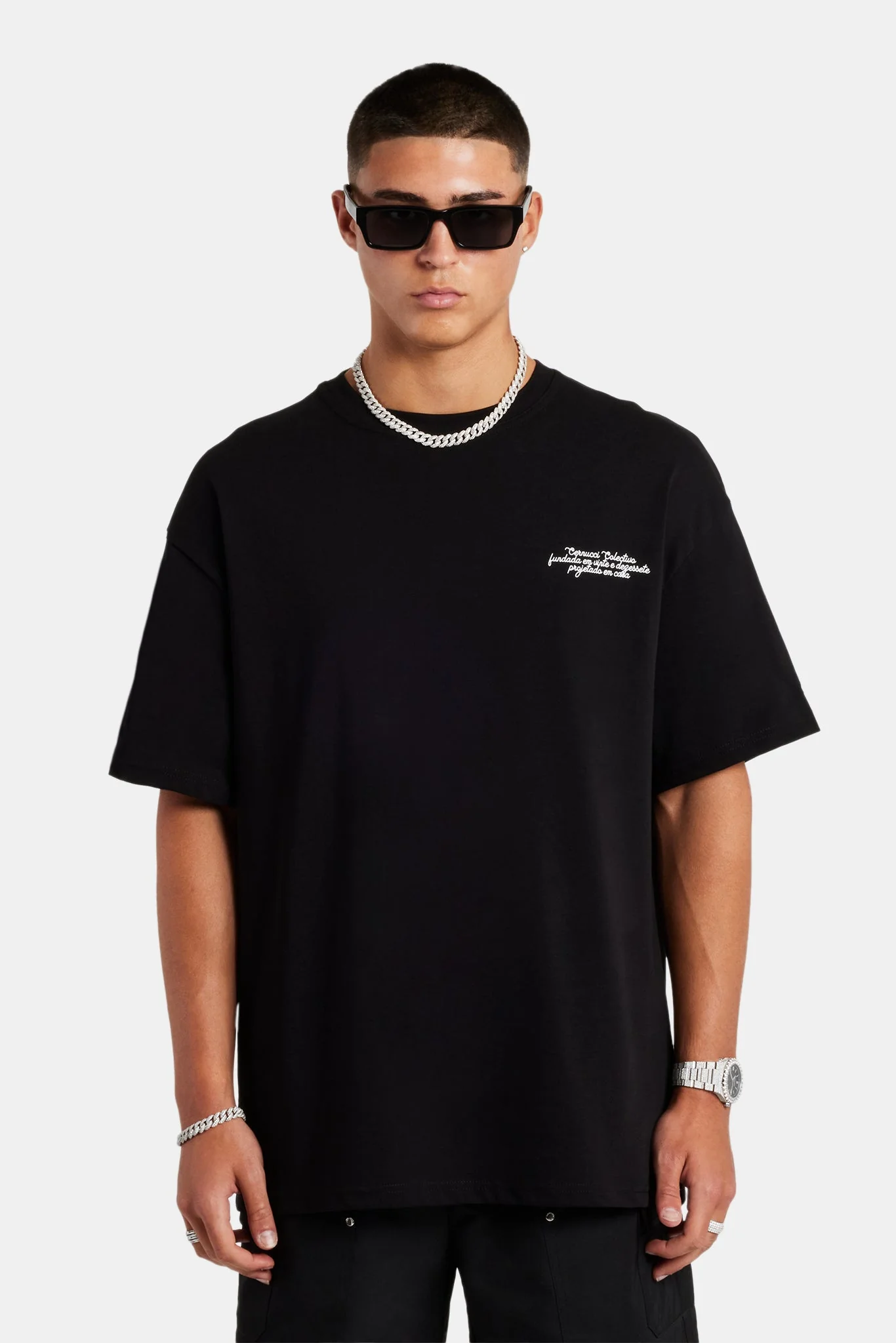 Paraiso Graphic Oversized T-Shirt - Black - Image 2