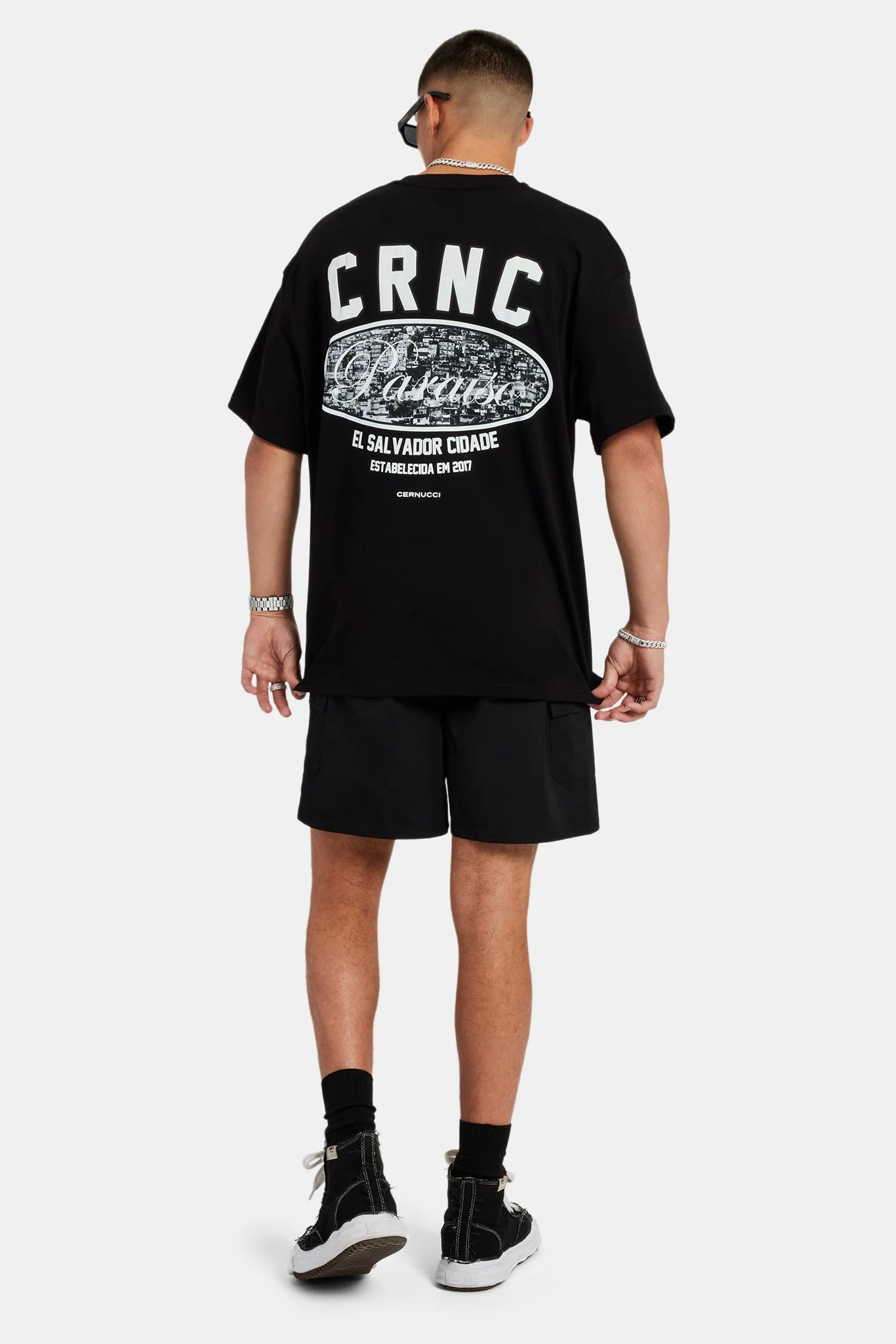 Paraiso Graphic Oversized T-Shirt - Black - Image 4