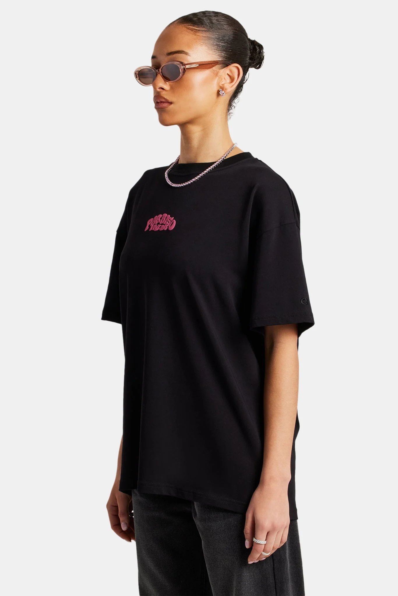 Paraiso Hills Palm Oversized T-Shirt - Black - Image 6