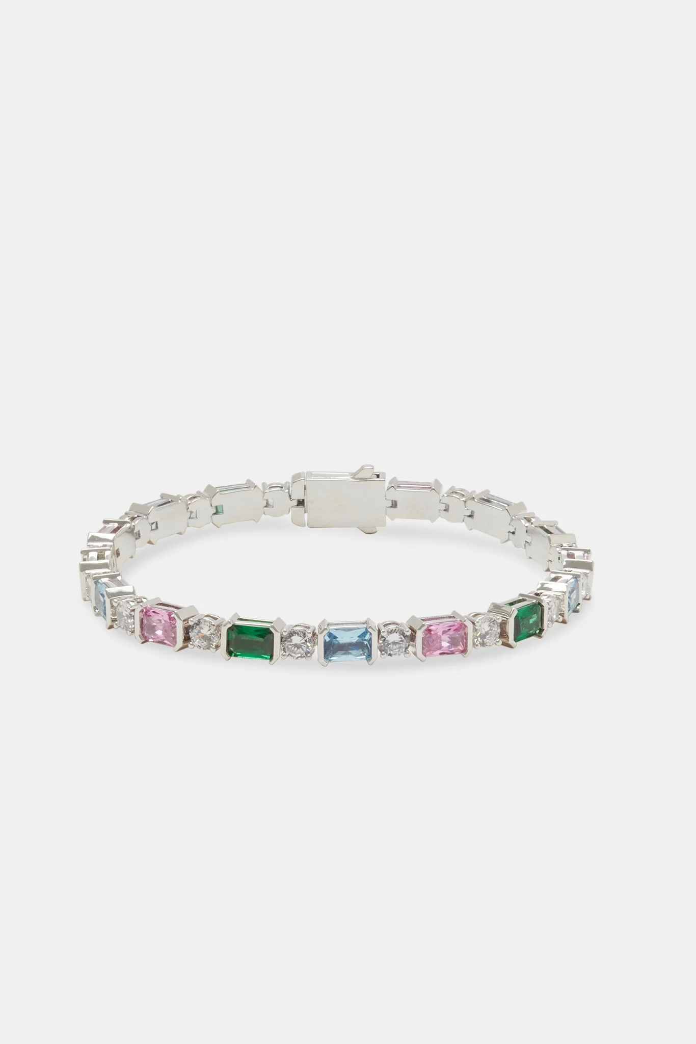 Pastel Baguette Tennis Bracelet - 5mm - Image 2