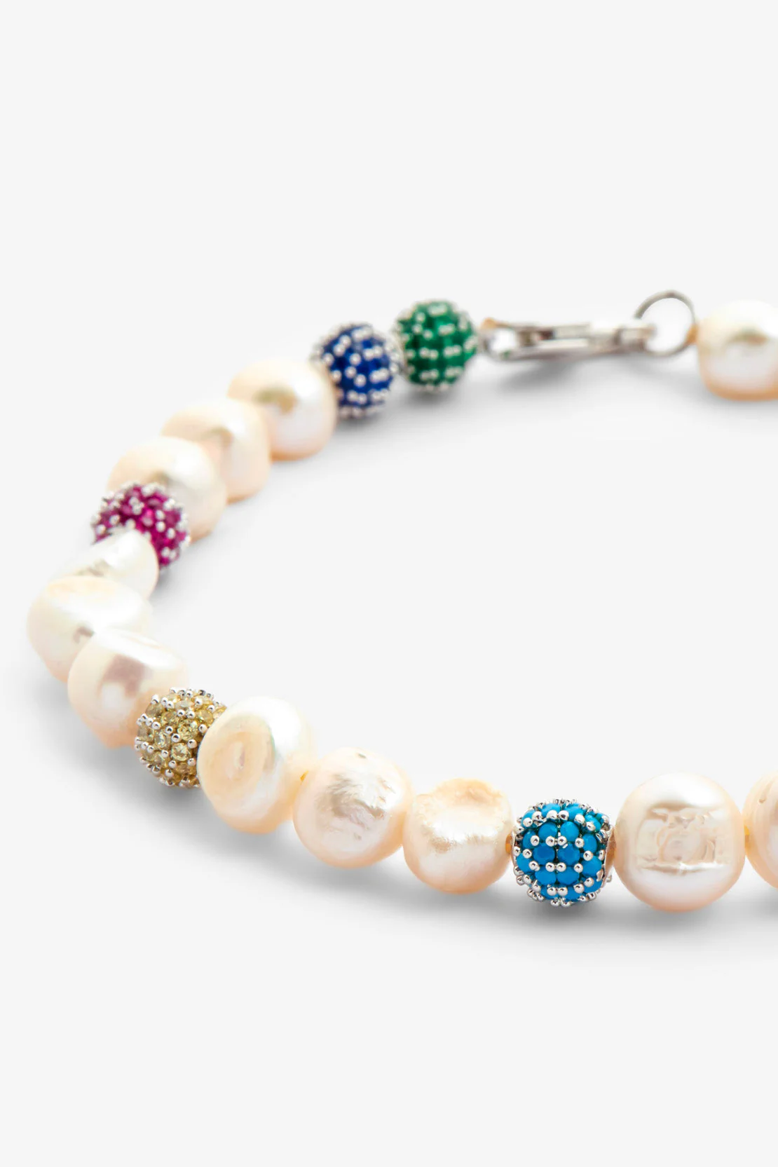 Pearl And Iced Multi Colour Bracelet - Image 3