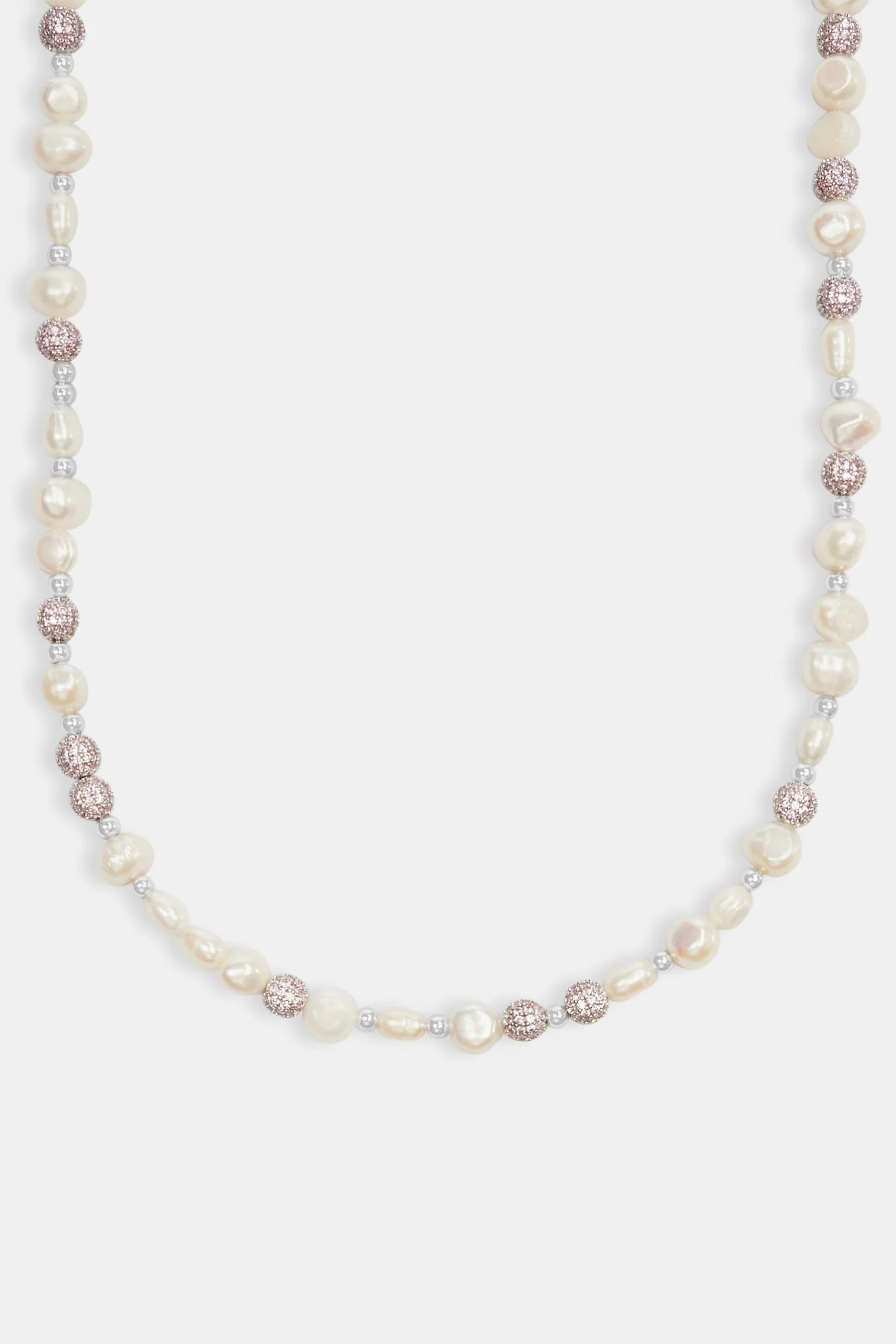 Pearl and Pink Iced Ball Necklace - Image 2