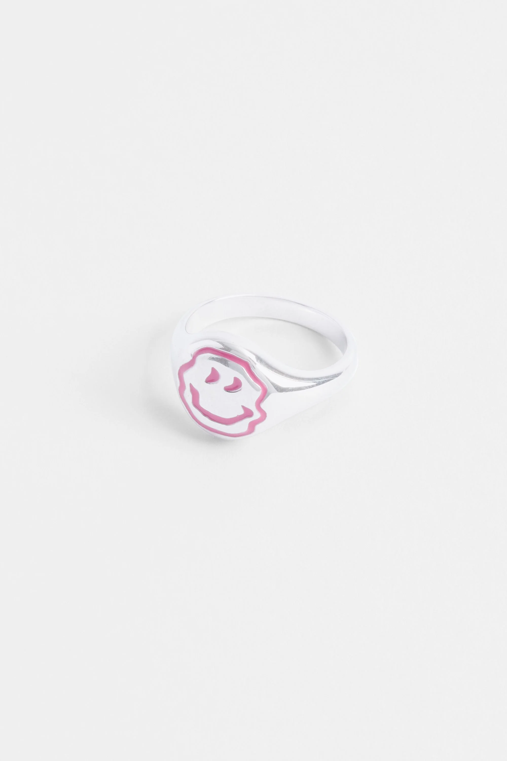 Pink Drippy Face Signet Ring - Image 2