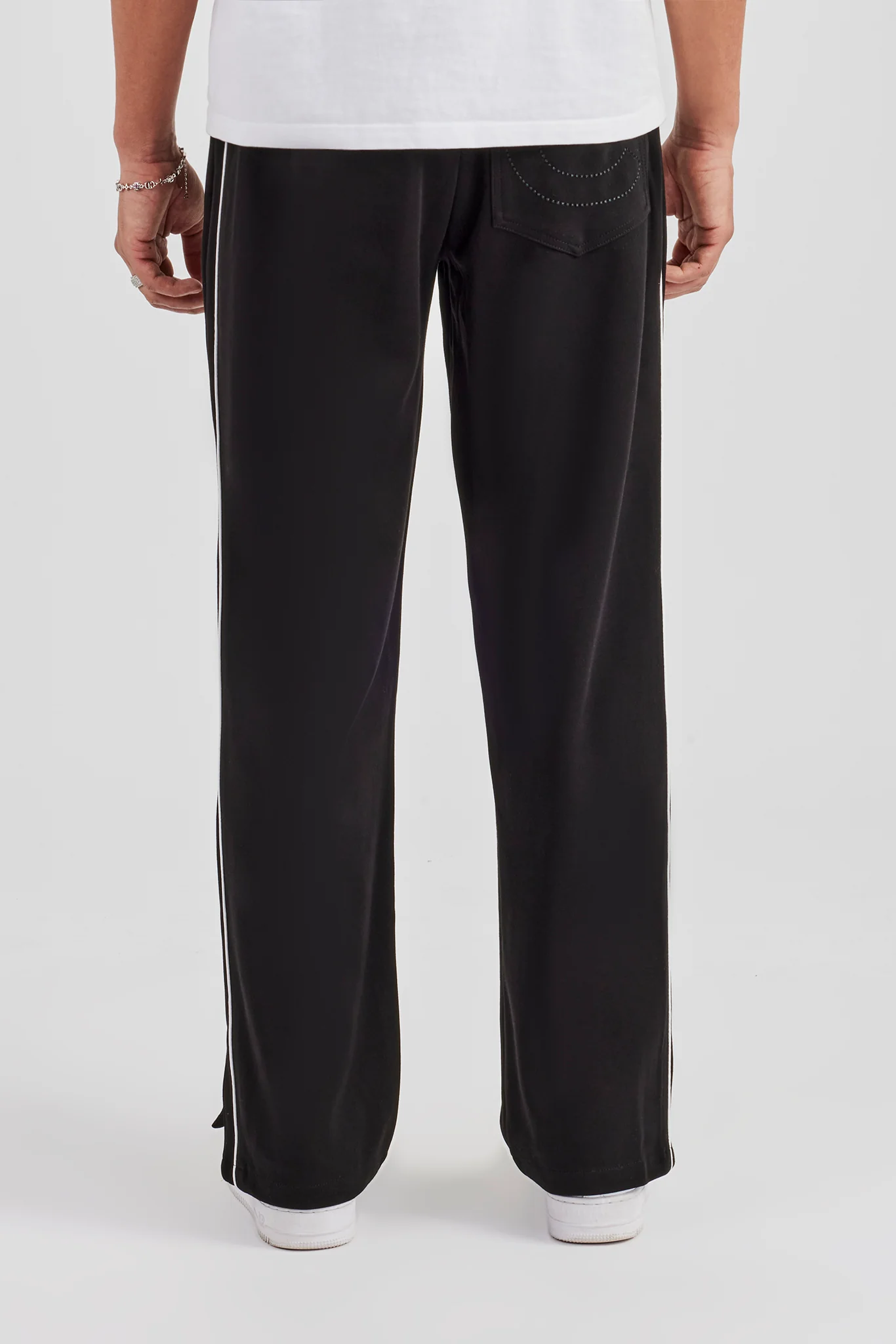 Piping Split Hem Trouser - Black - Image 3