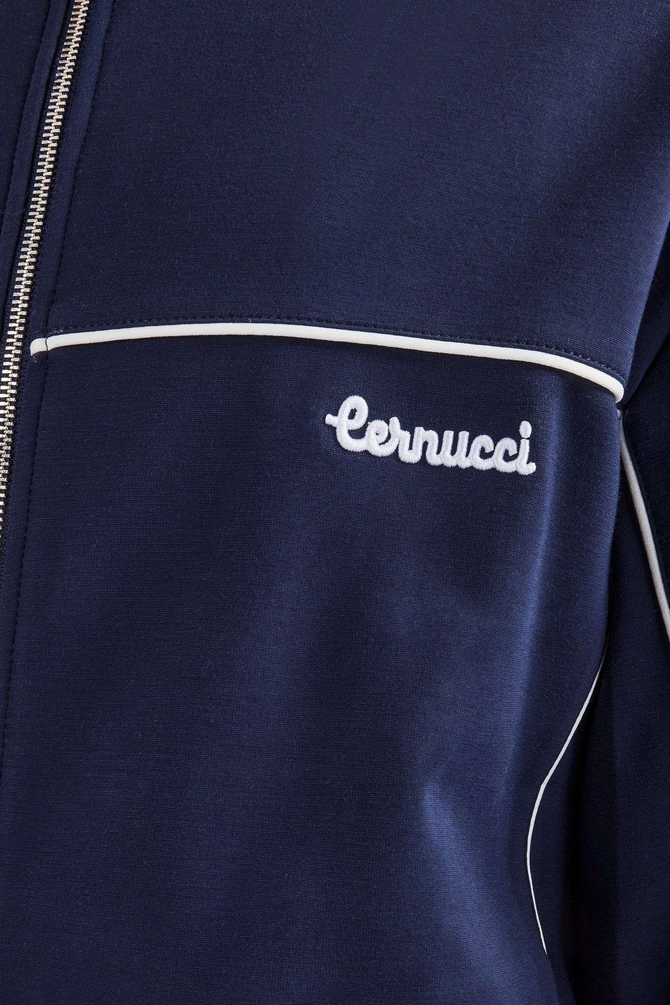 Piping Zip Through Jacket - Navy - Image 2