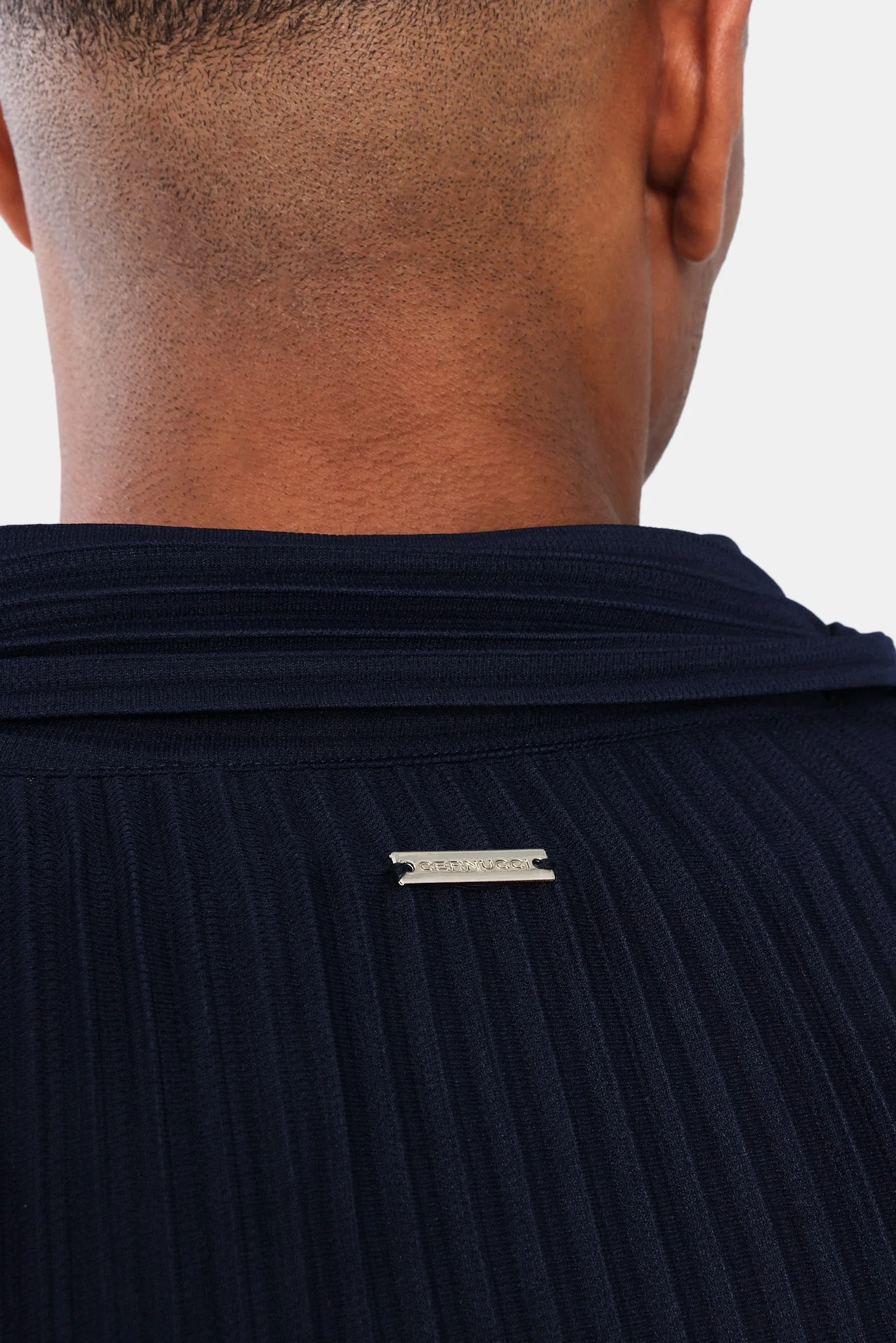 Pleated Utility Jacket - Navy - Image 5