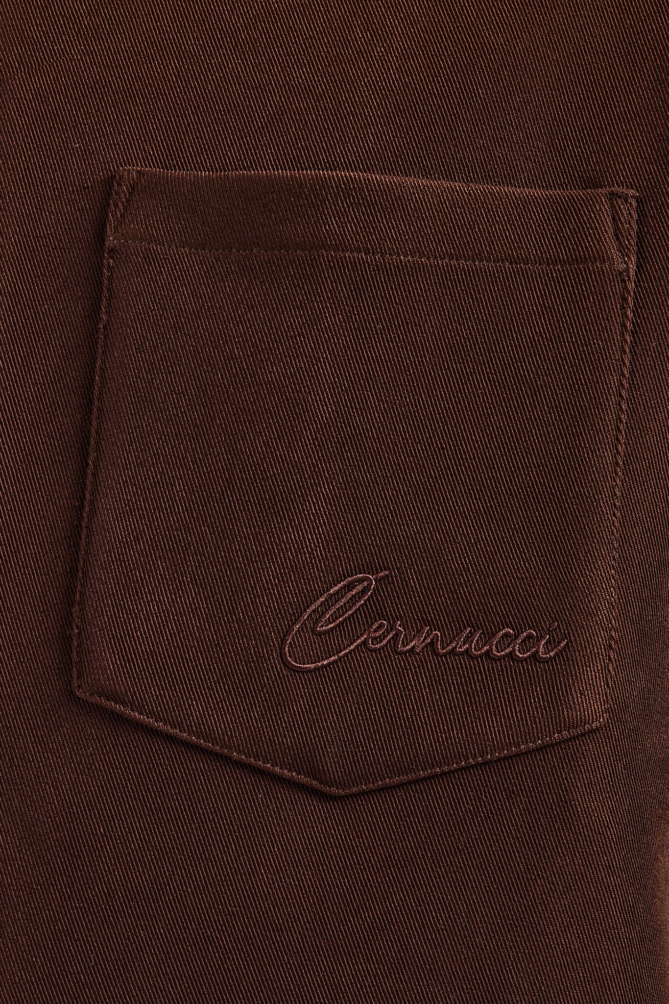Pocket Twill Harrington Jacket - Chocolate - Image 2