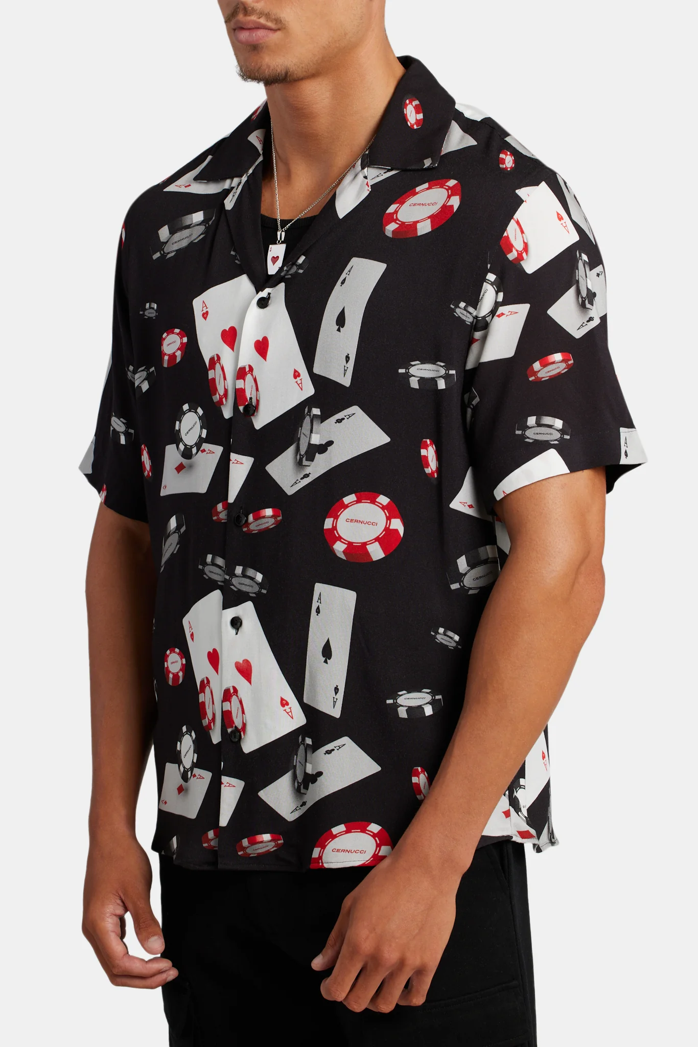 Poker Chip Print Shirt - Black - Image 2