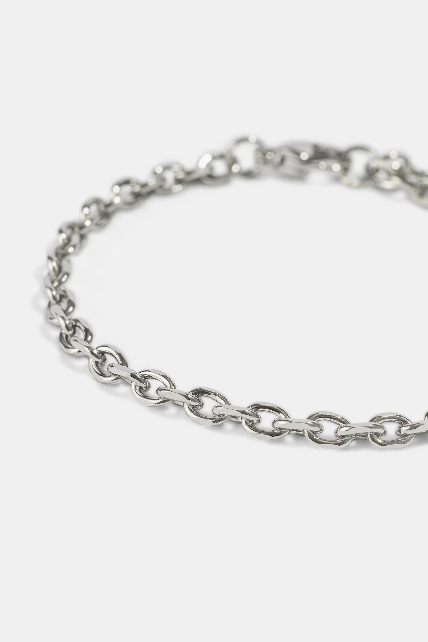 Polished Anchor Bracelet - 5mm - White - Image 2