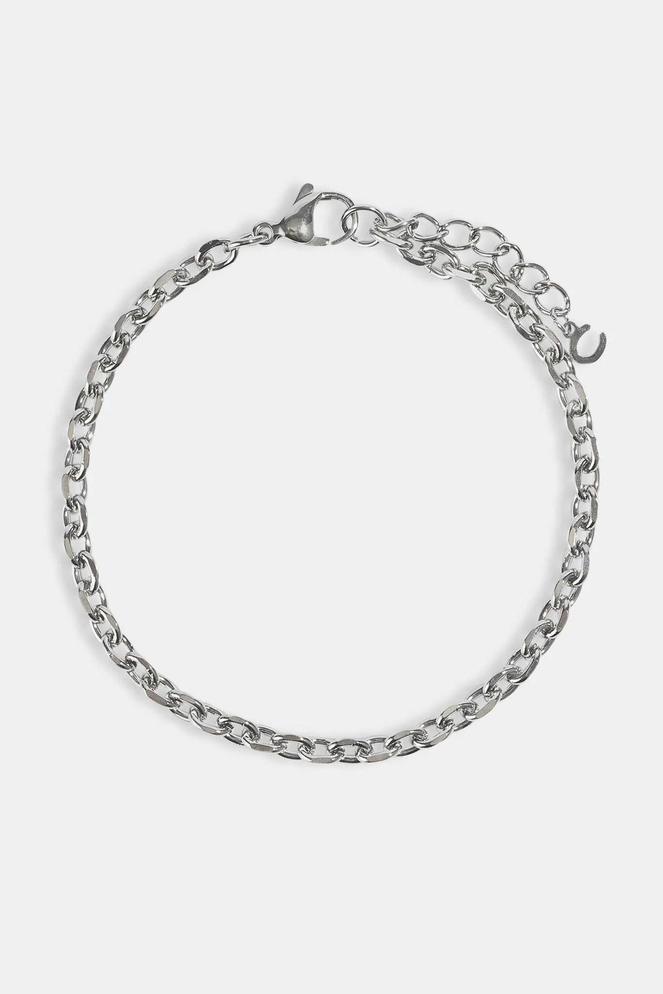 Polished Anchor Bracelet - 5mm - White - Image 3