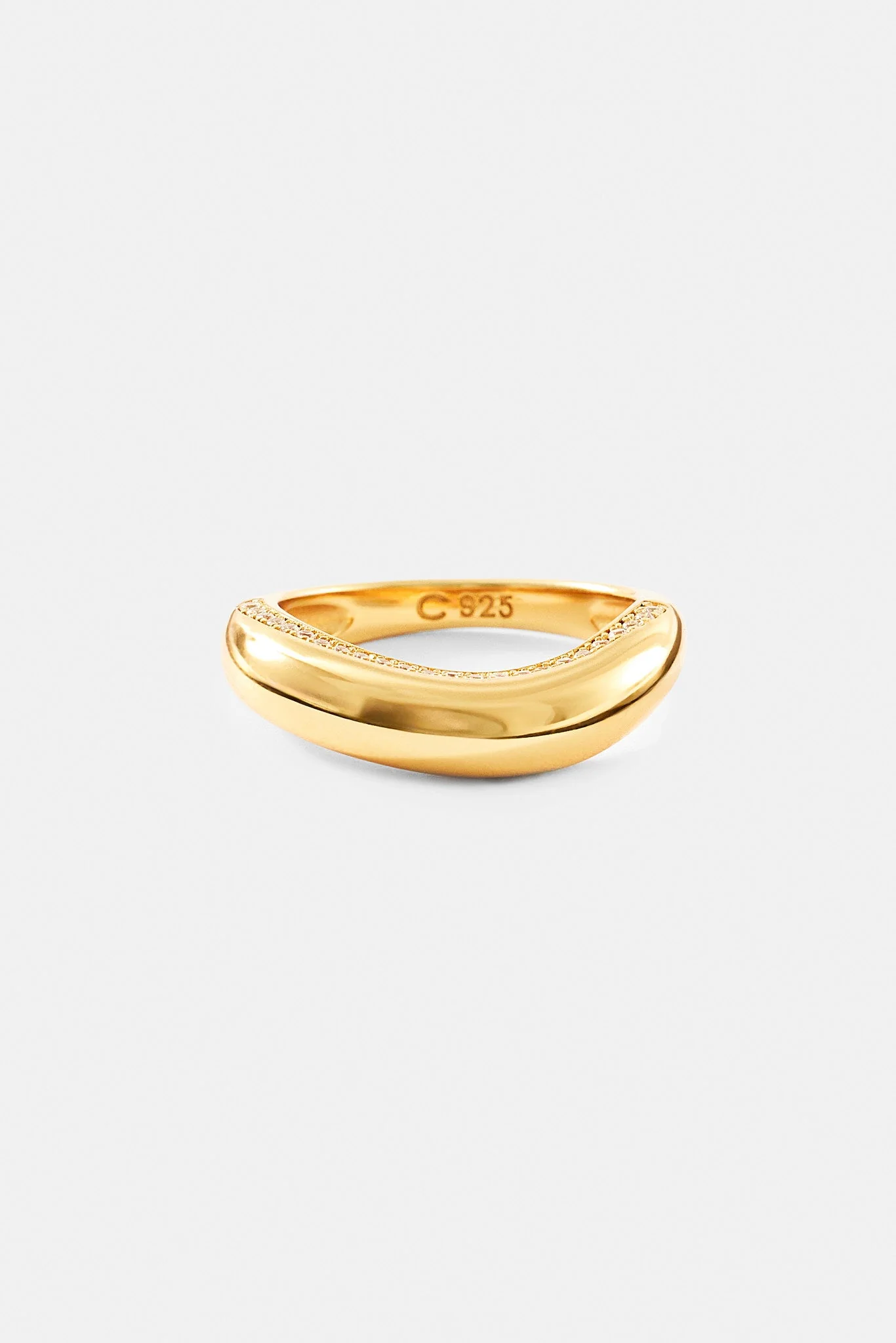Polished Asymmetrical Band Ring - 5mm - Image 3