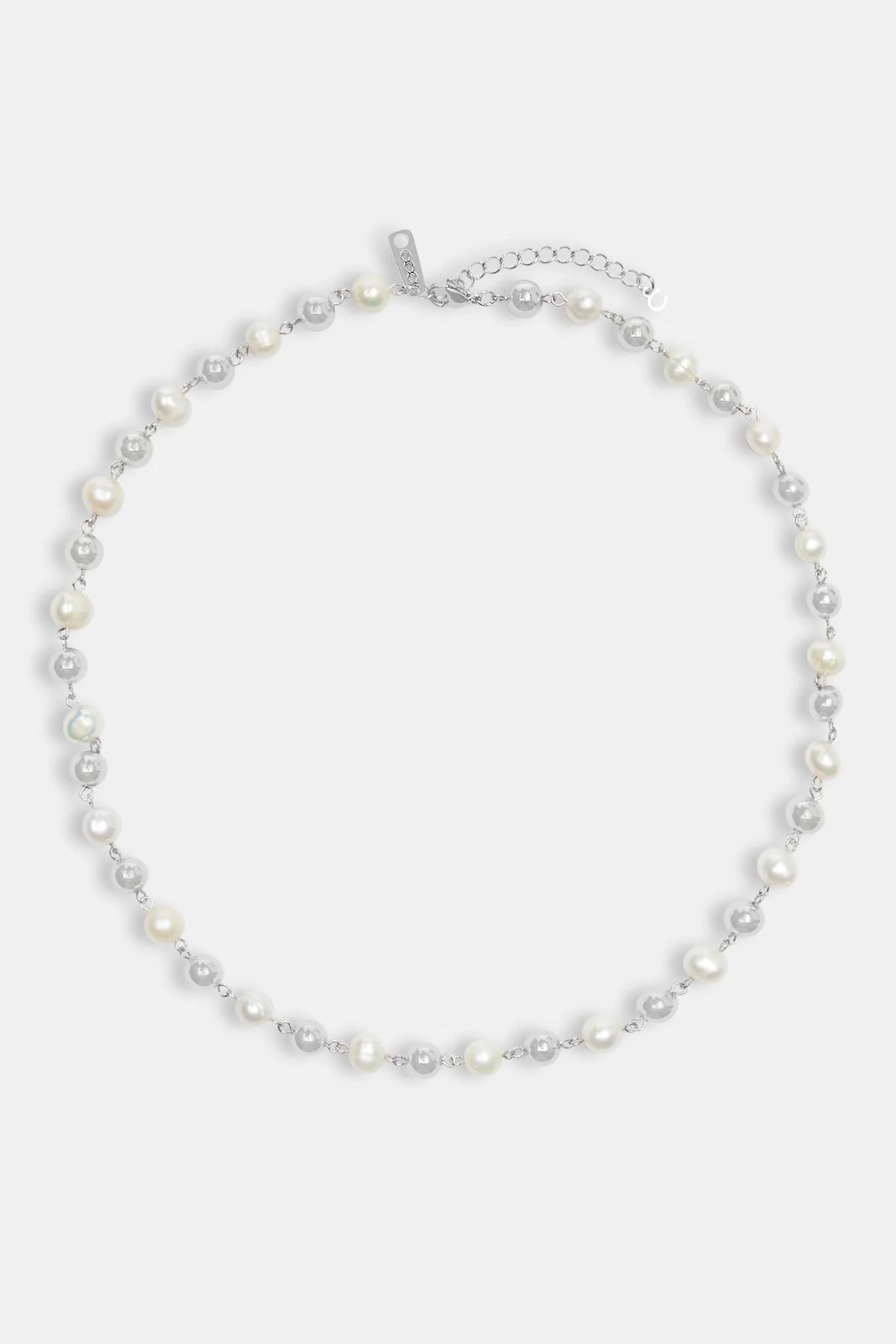Polished Ball & Freshwater Pearl Necklace - Image 4
