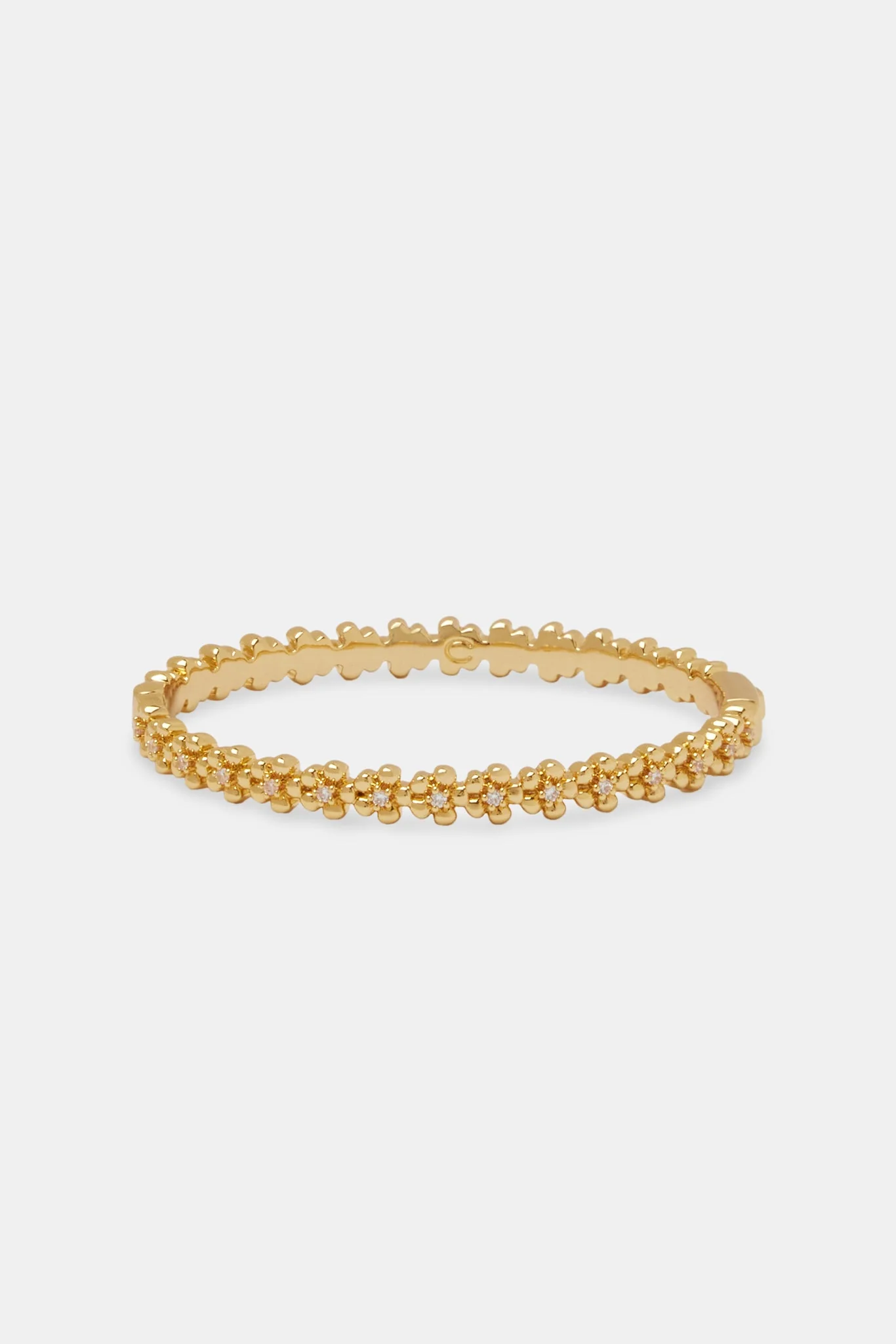 Polished Flower Bangle - 5mm - Image 2