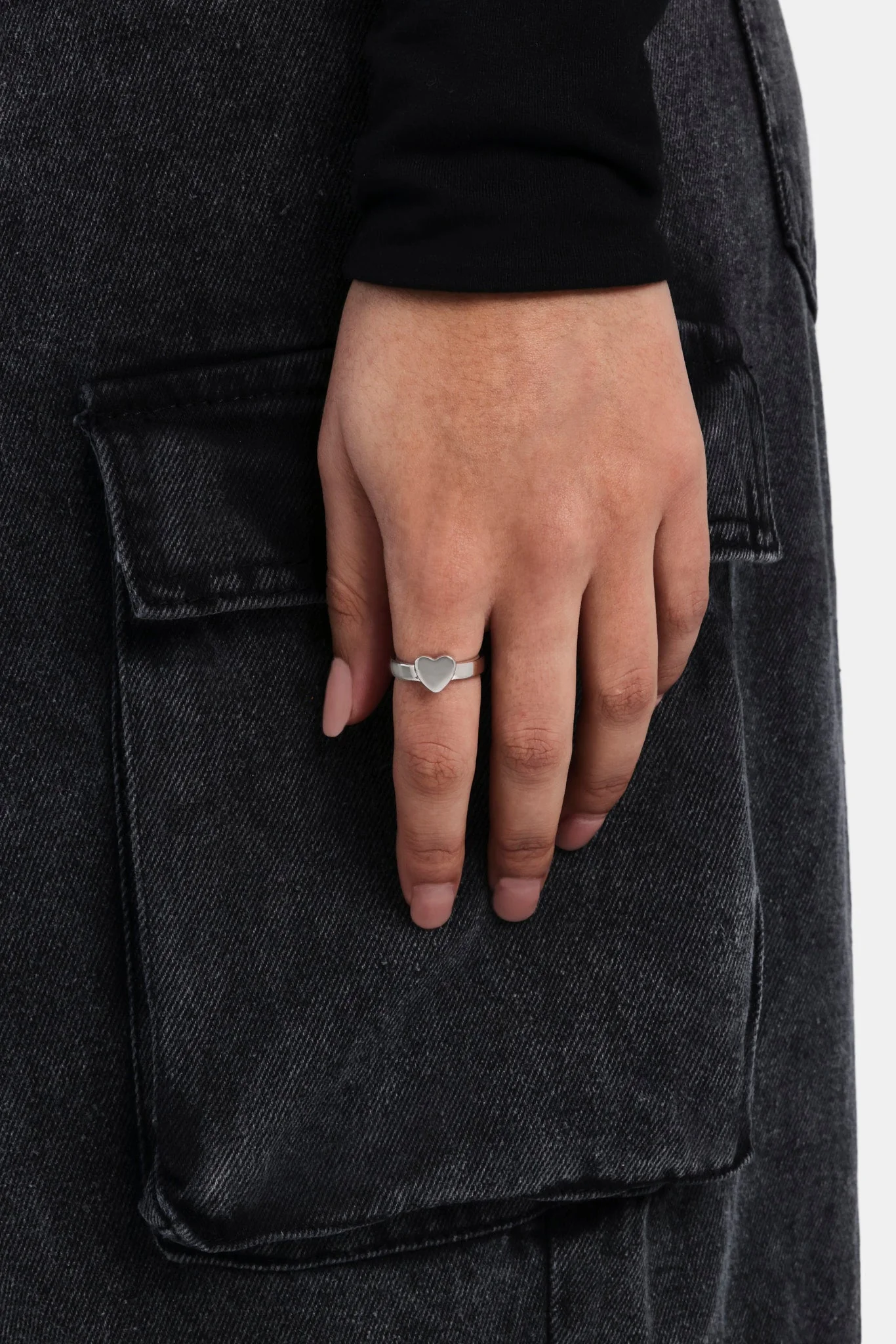 Polished Heart Ring - White - Image 2