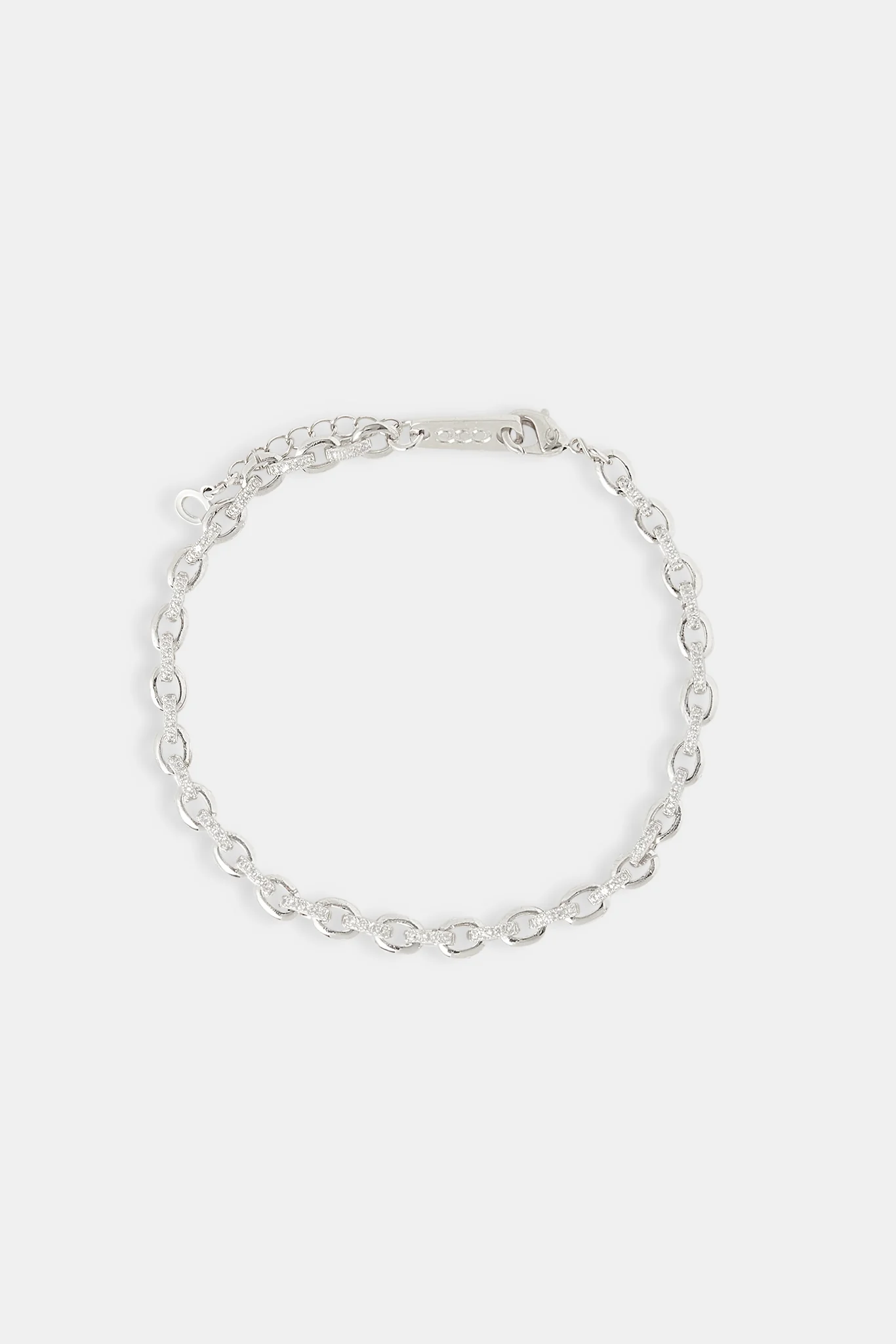 Polished & Iced Link Bracelet - 5mm - Image 2