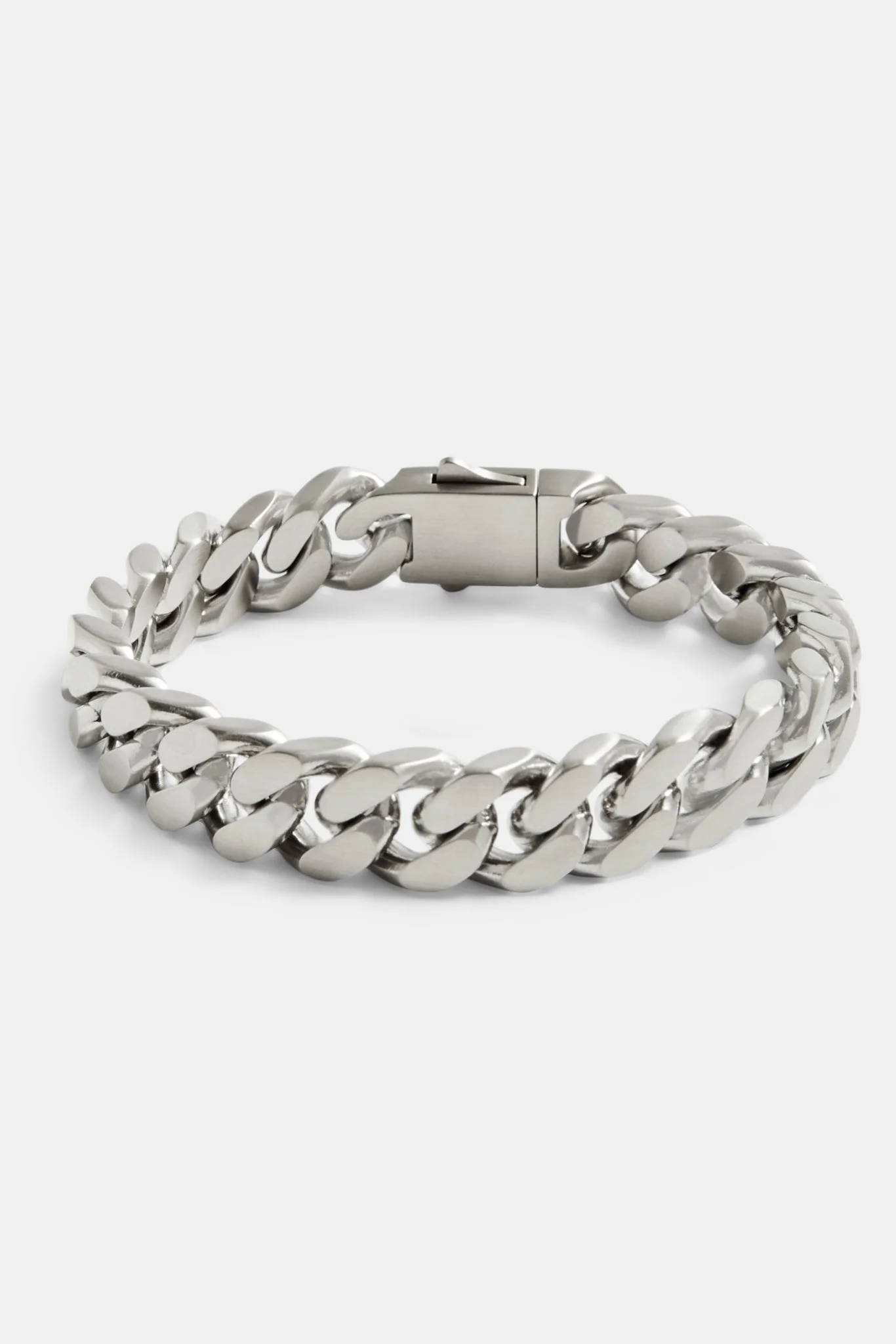 Polished Pewter Flat Cuban Bracelet / Chain - Image 7