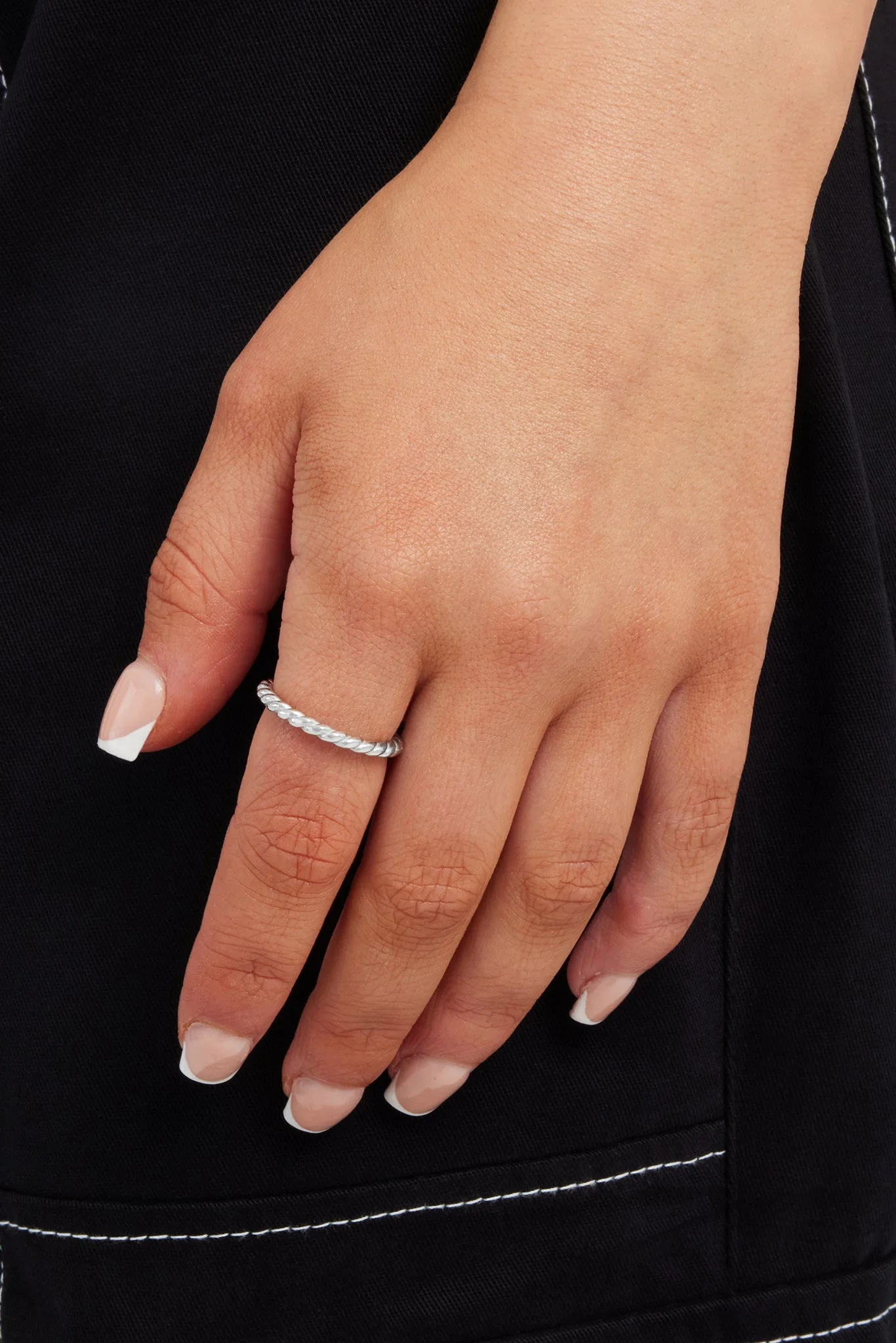 Polished Twisted Stacking Ring - 3mm - Image 2