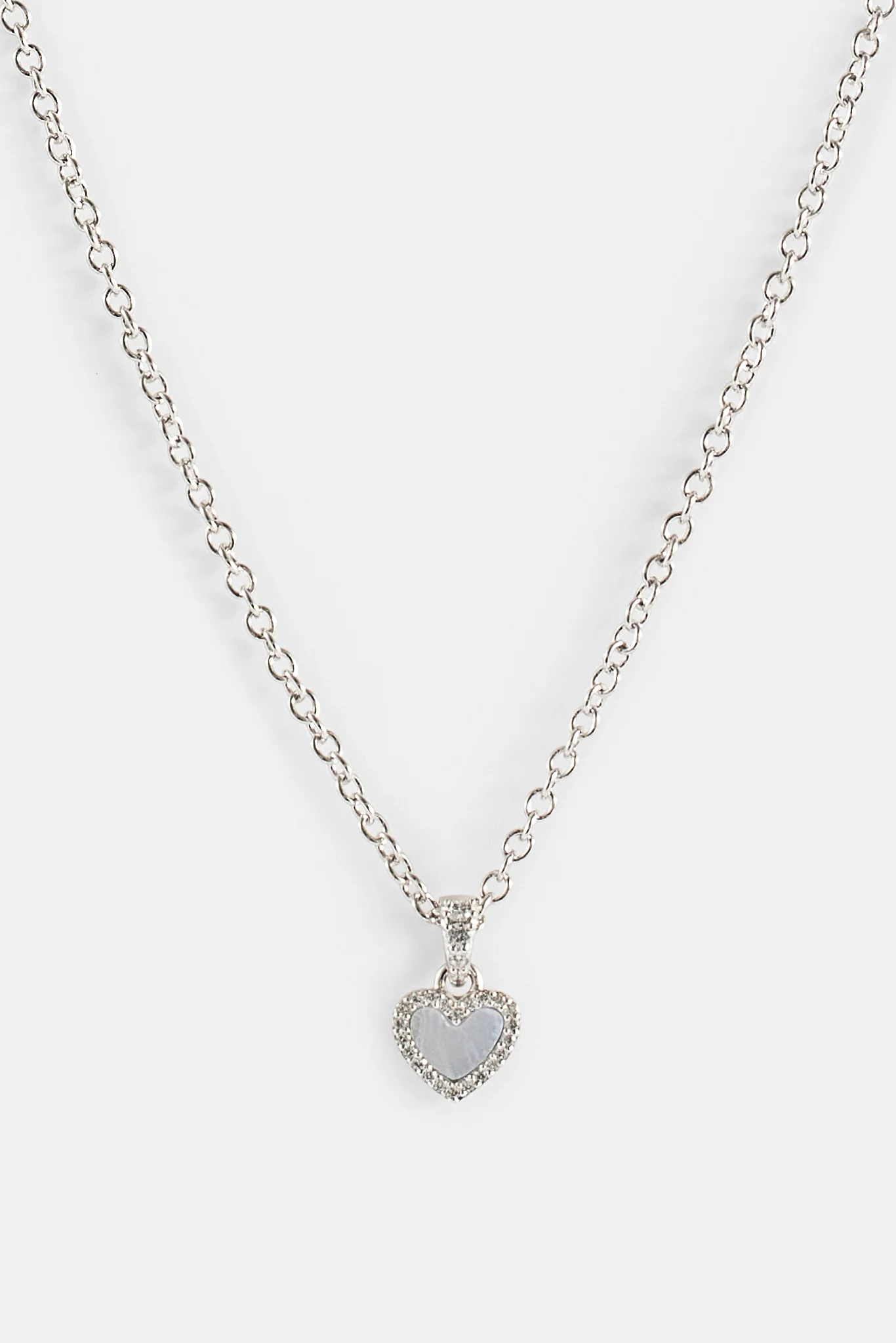 Purple Agate Heart Necklace - 8mm