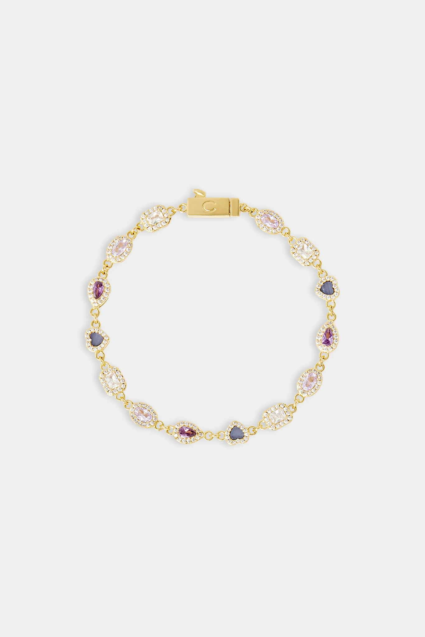 Purple Agate Iced Gemstone Bracelet - 6mm - Image 2