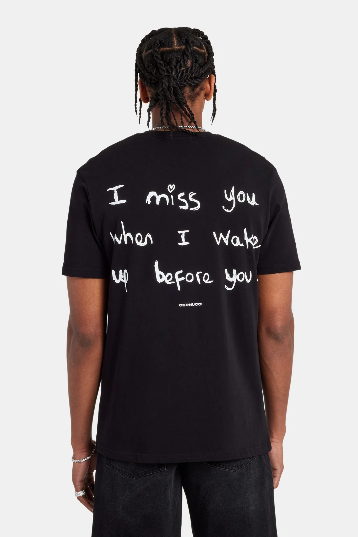 Quote Text T-Shirt - Black - Image 4