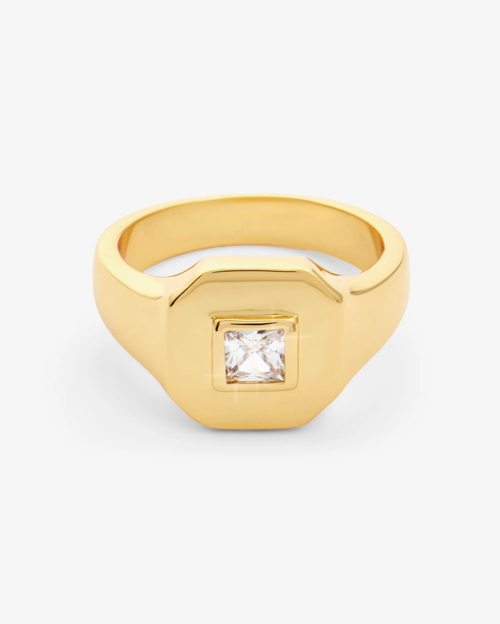 Rectangle Signet Ring - Gold
