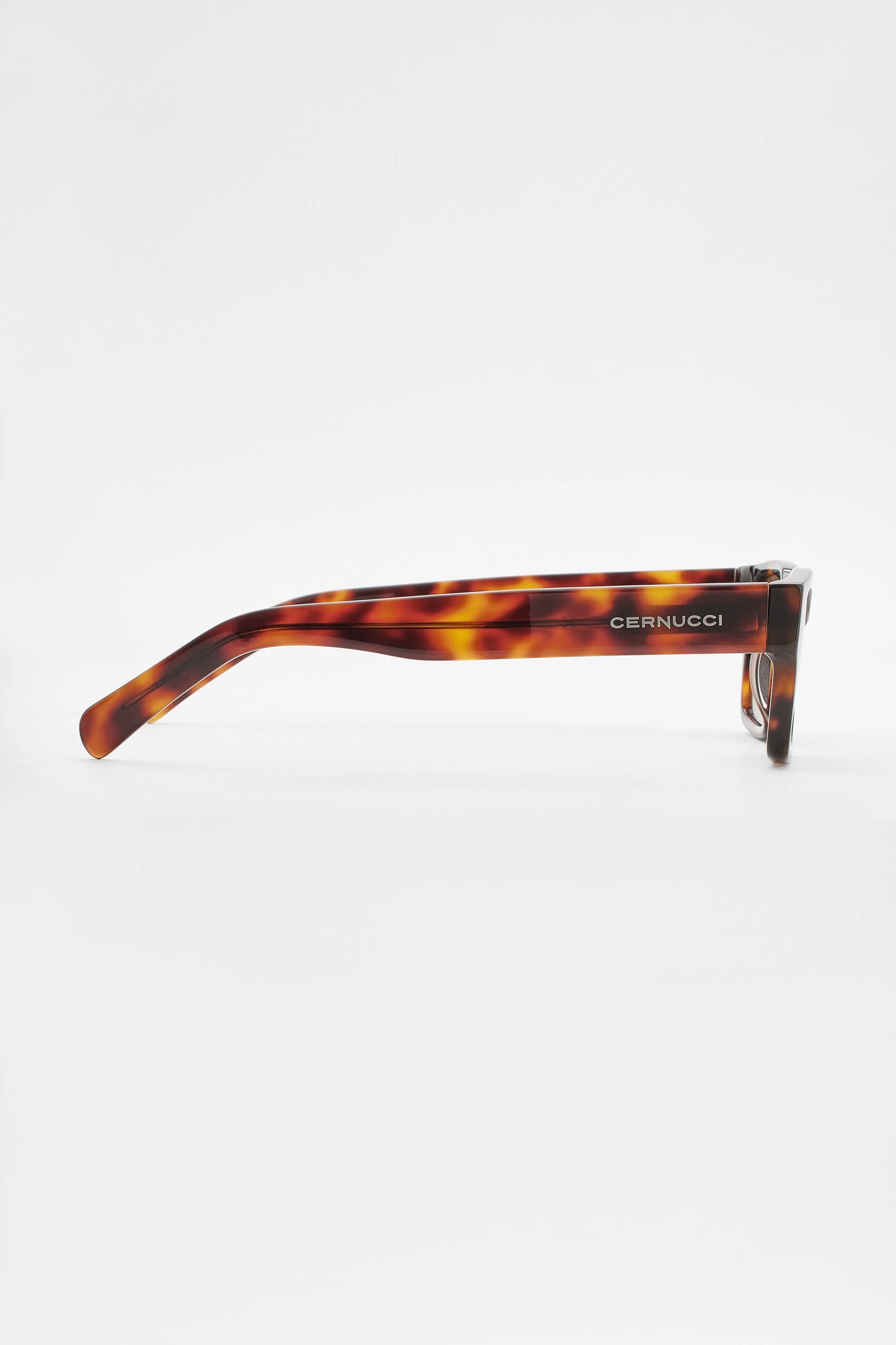 Rectangular Acetate Sunglasses - Brown - Image 5