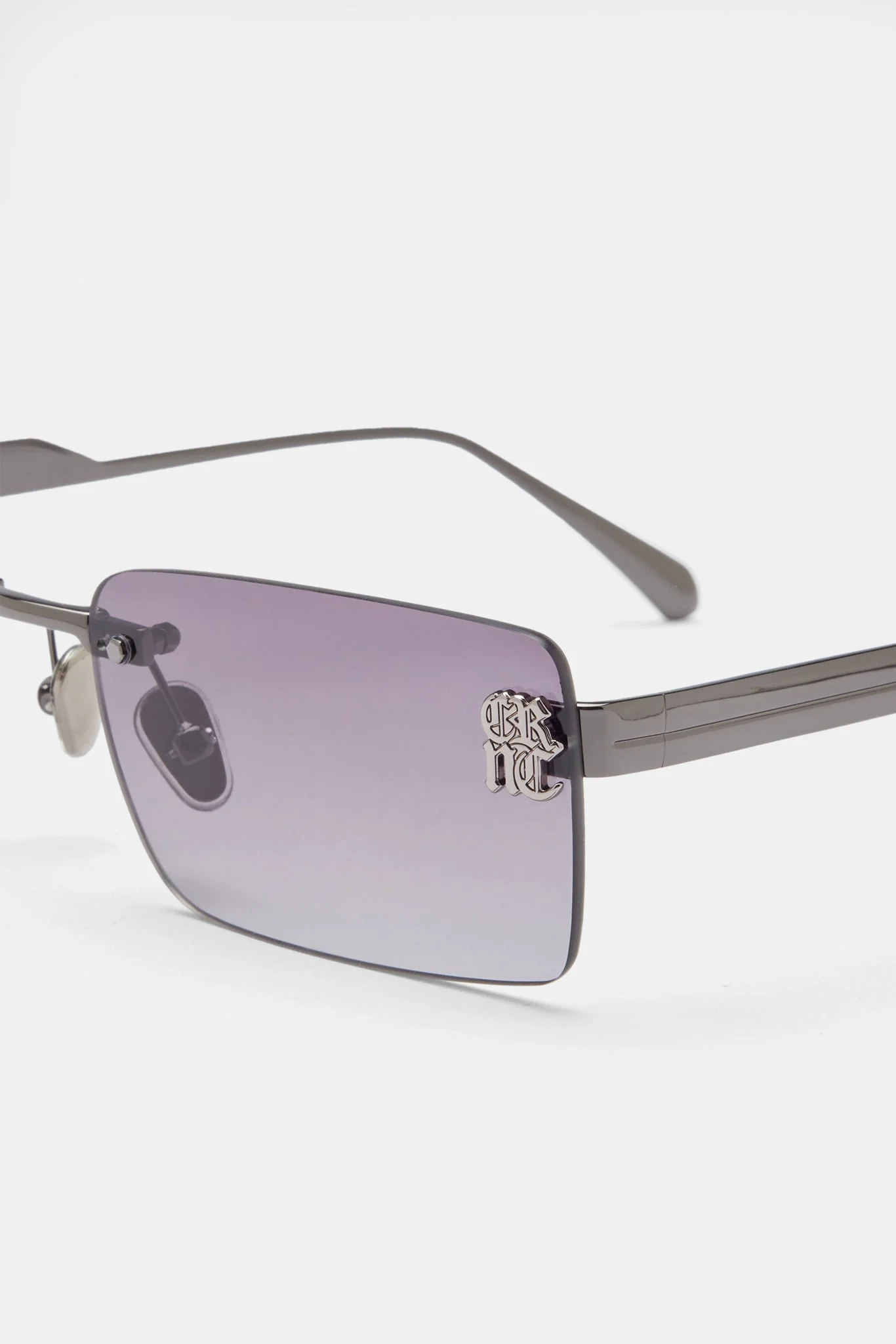 Rectangular Tinted Sunglasses - Charcoal - Image 2
