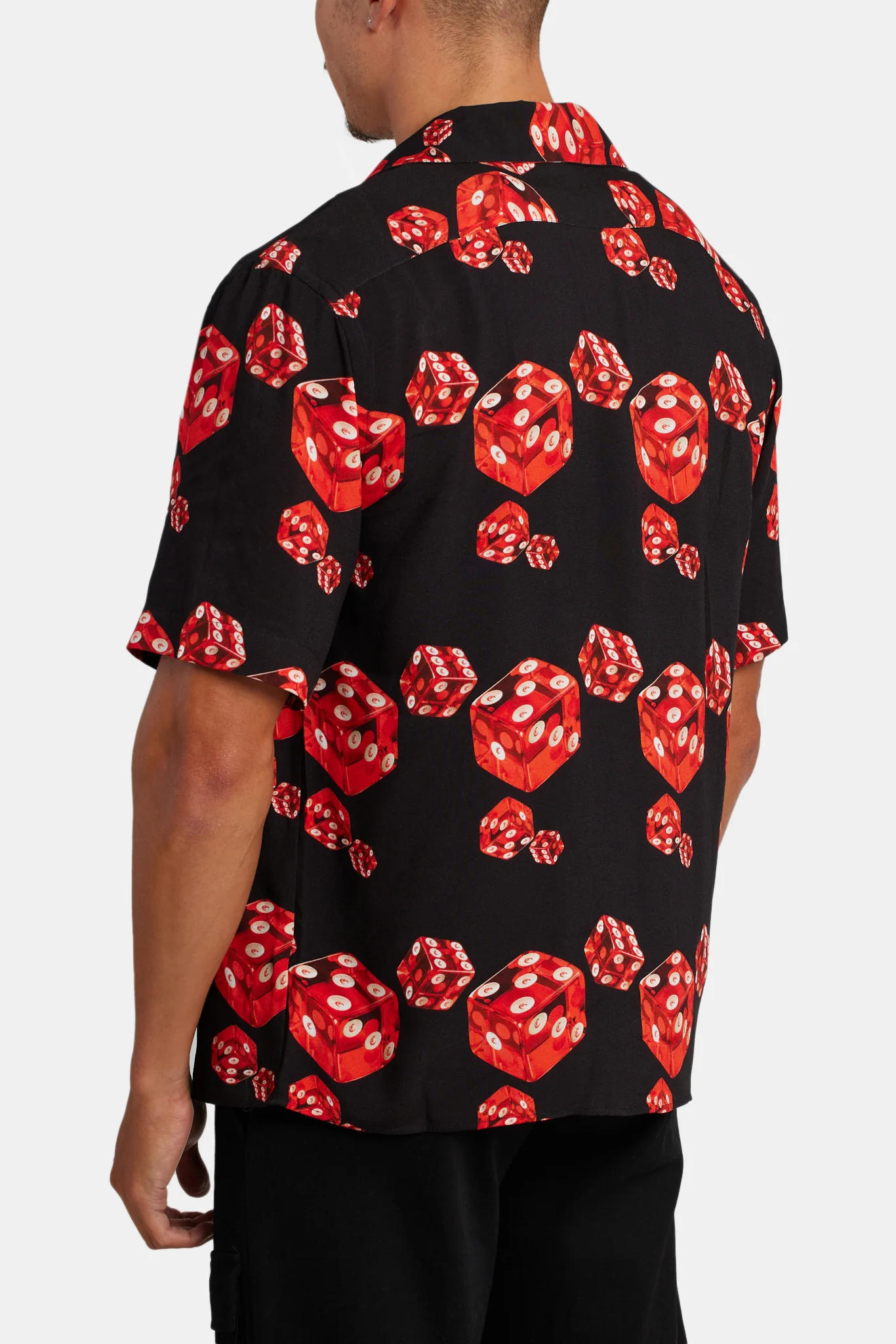 Red Dice Print Shirt - Black - Image 3